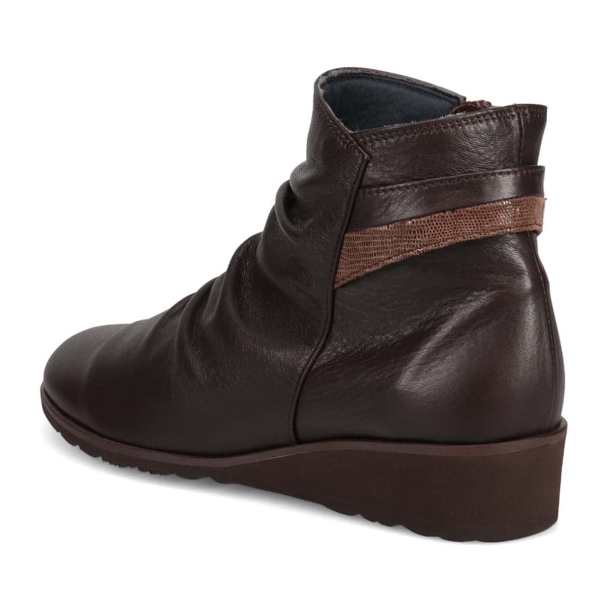 HIROKO KOSHINO キレイ目シルエット 柔らか素材 ショートブーツ   HKL4633 D-BROWN 23.0