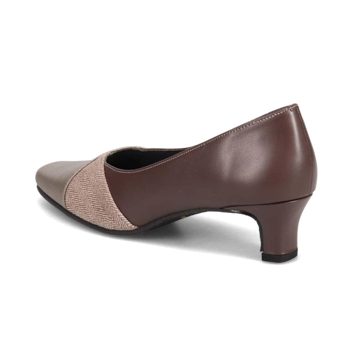 HIROKO KOSHINO Ｖカットラインが綺麗なデザインパンプス　HKL5149 OAK/C 23.0