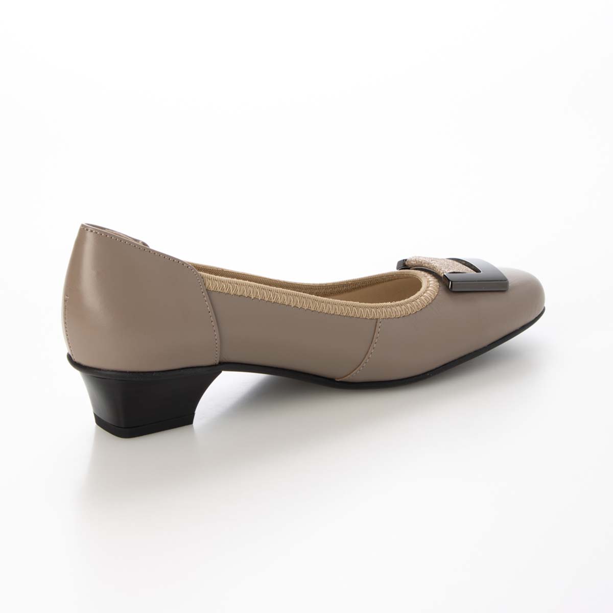 HIROKO KOSHINO 甲飾り付きデザインパンプス　HKL5157 OAK 23.0