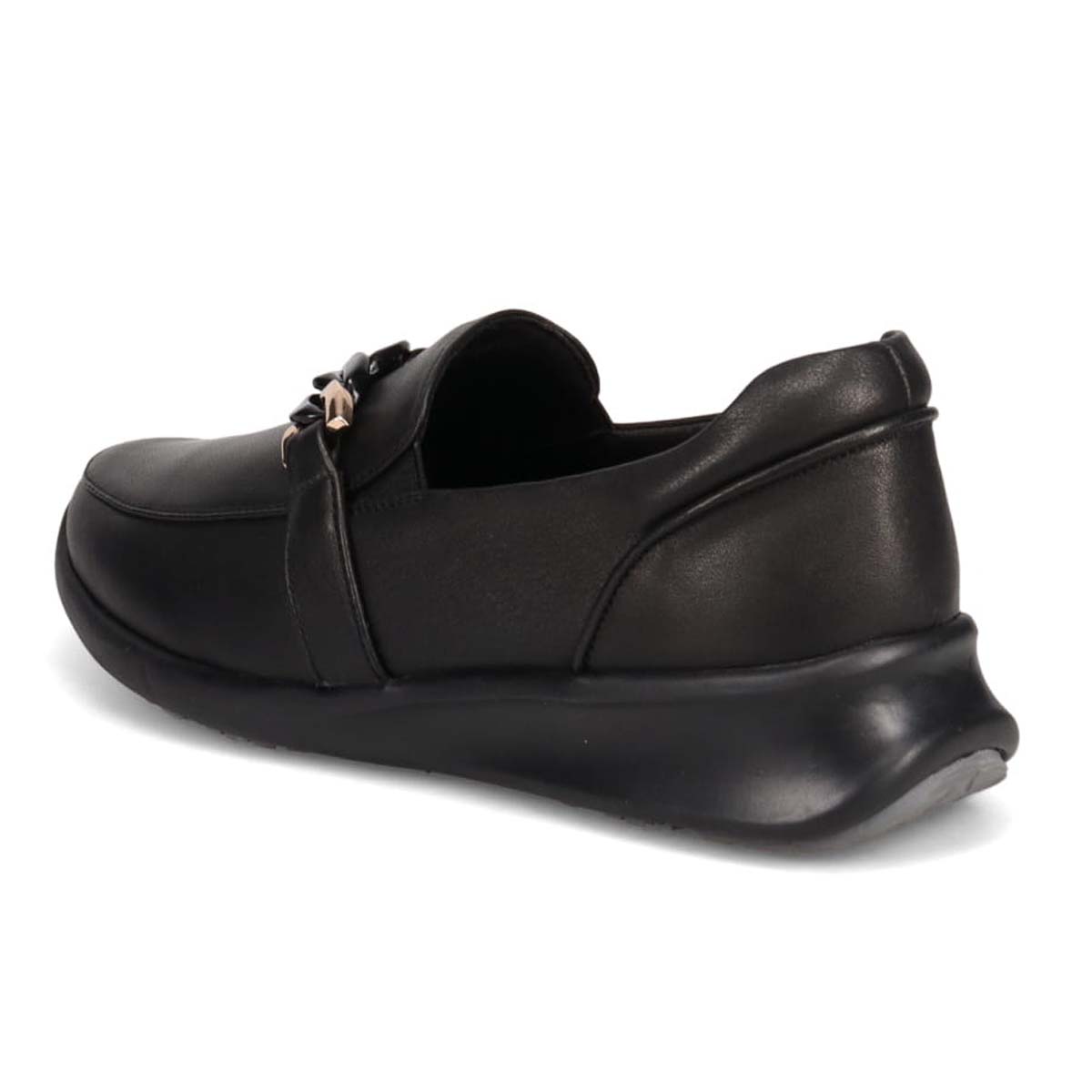 HIROKO KOSHINO チェーン金具付き ローファー　HKL6205 BLACK 23.0