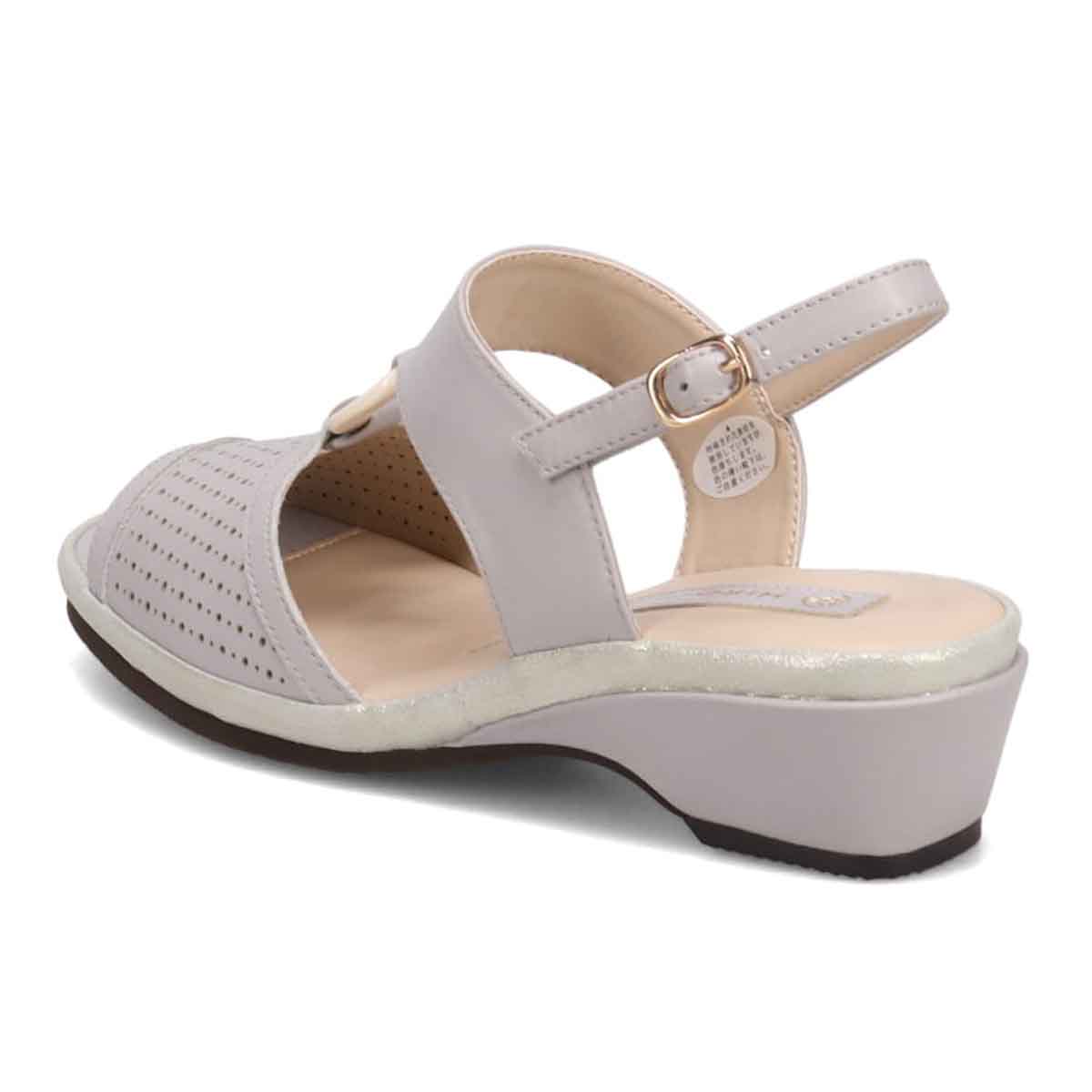 HIROKO KOSHINO バックストラップウェッジサンダル　HKL7528 GRAY M　(23.0～23.5)