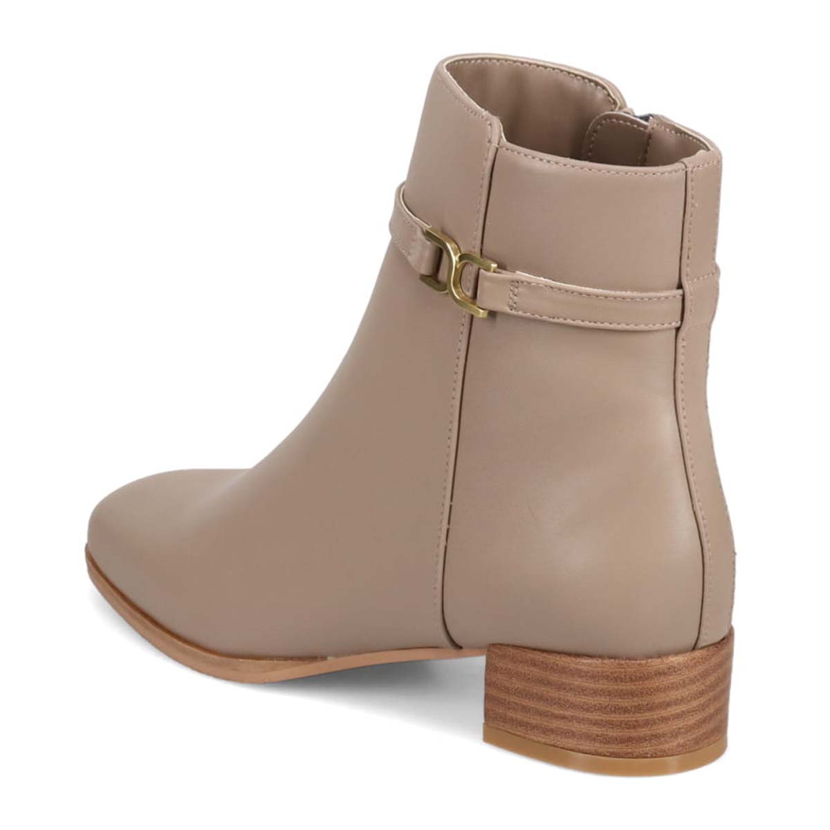 HIROKO KOSHINO 上質な羊革と足首の金具で高級感UP　ショートブーツ　HKL8006 OAK 23.0