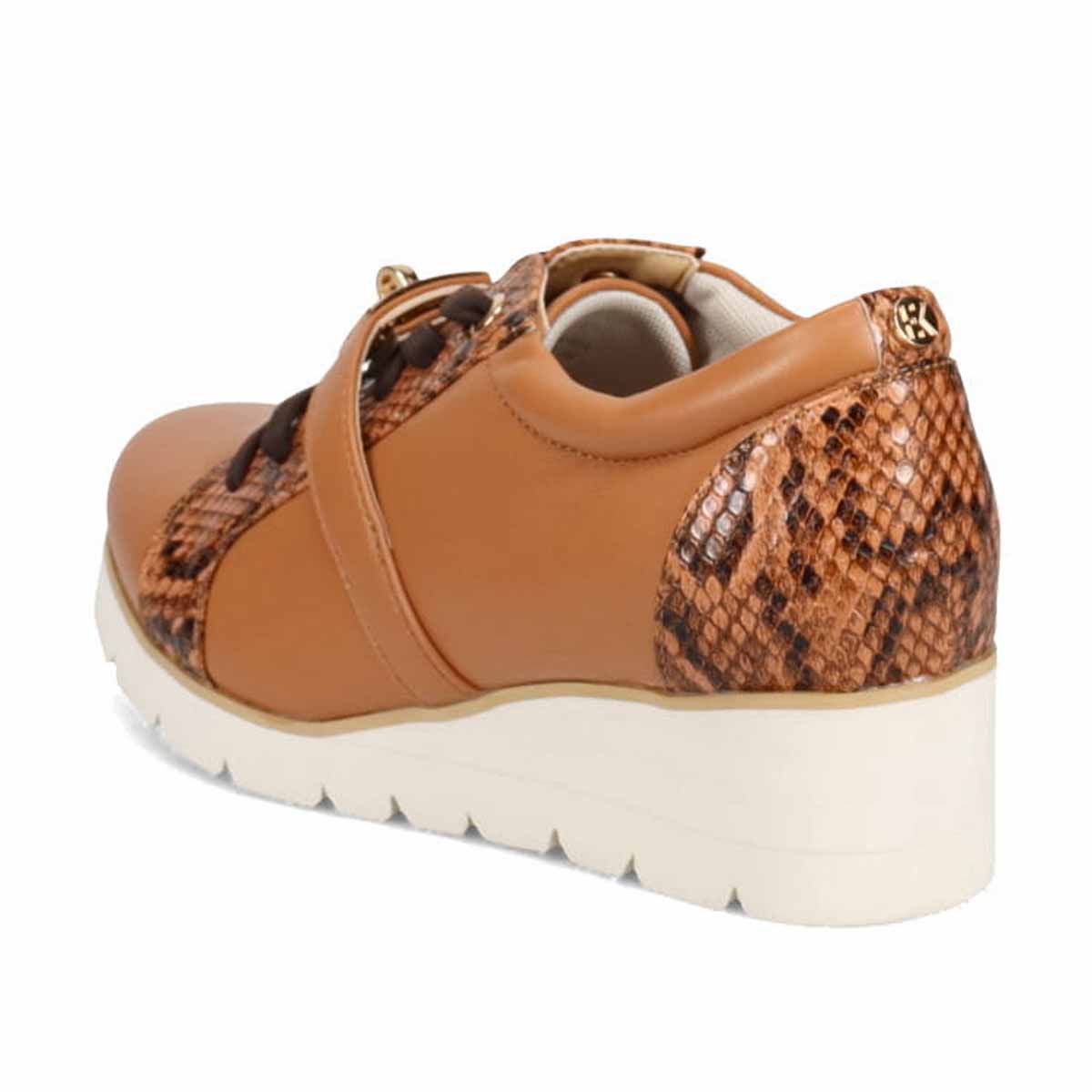 【撥水加工】HIROKO KOSHINO FEMME　きれいめカジュアルスニーカー　HRL1003 CAMEL M　(23.0～23.5)
