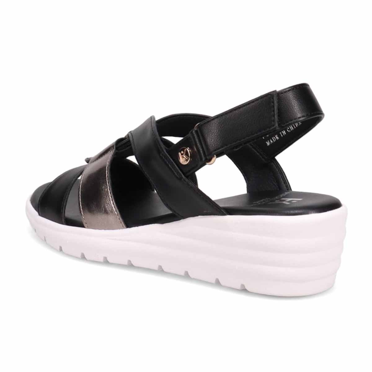 HIROKO KOSHINO FEMME クロスベルトウェッジサンダル HRL2028 BLACK 23.0