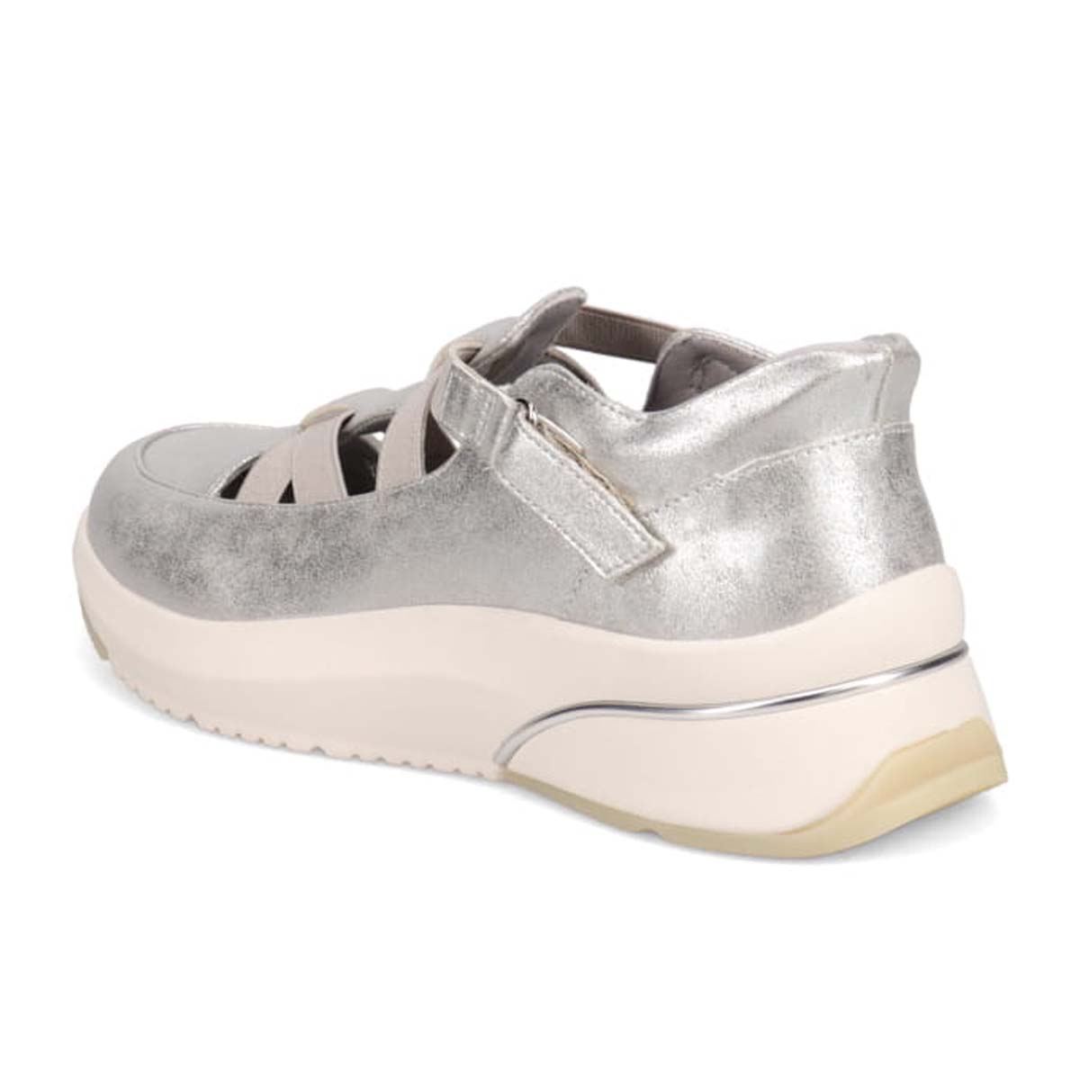 HIROKO KOSHINO FEMME クイックフィット ストラップ付スリッポンシューズ　HRL5009 SILVER 23.0