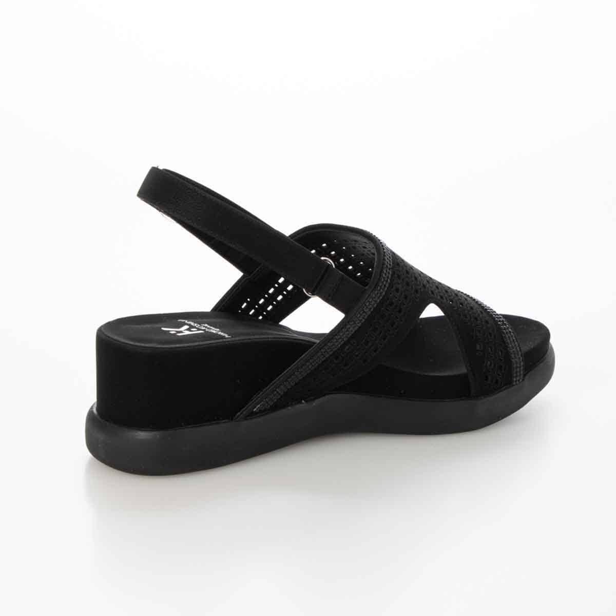 HIROKO KOSHINO FEMME ウェッジサンダル　HRL5010 BLACK M　(23.0～23.5)