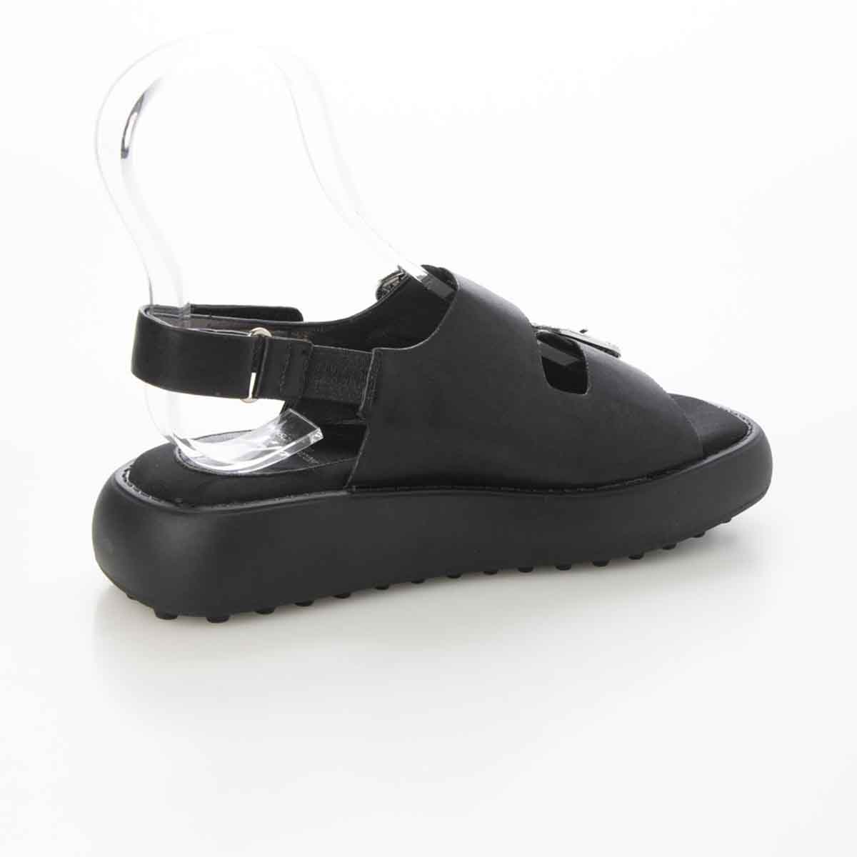 HIROKO KOSHINO FEMME バックル付きサンダル　HRL5011 BLACK M　(23.0～23.5)