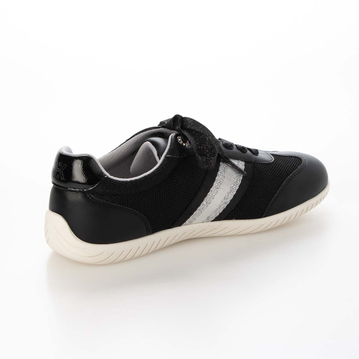 HIROKO KOSHINO FEMME キラキラ輝くメッシュに心躍る。バレエスニーカー　HRL7000 BLACK 23.0