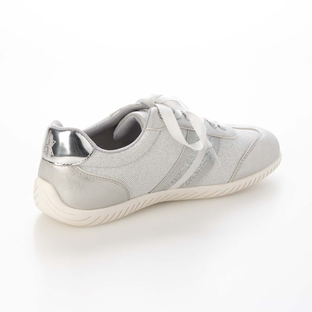 HIROKO KOSHINO FEMME キラキラ輝くメッシュに心躍る。バレエスニーカー　HRL7000 SILVER 23.0