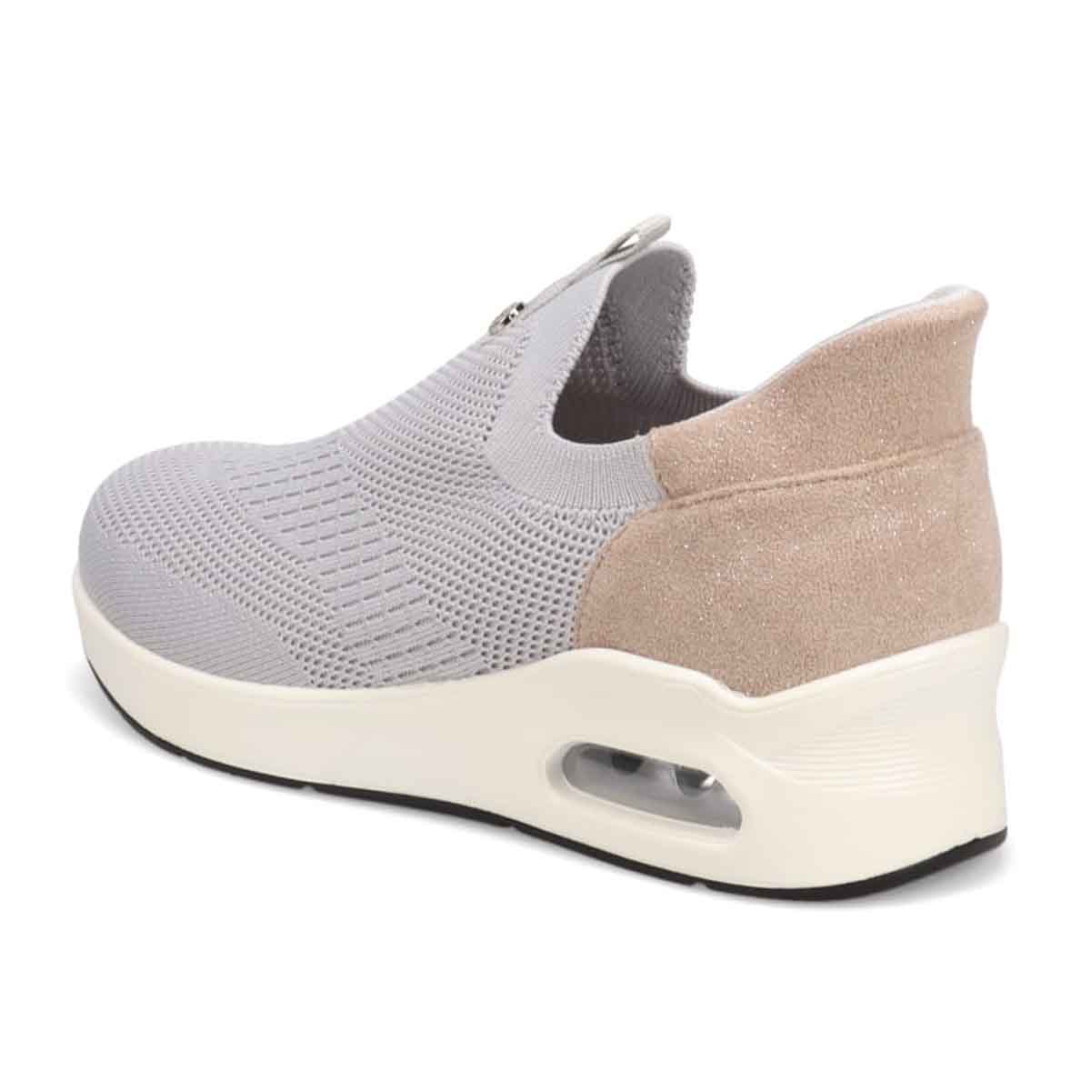 HIROKO KOSHINO FEMMEシンプルニットのスリッポンスニーカー HRL9000 L-GRAY 23
