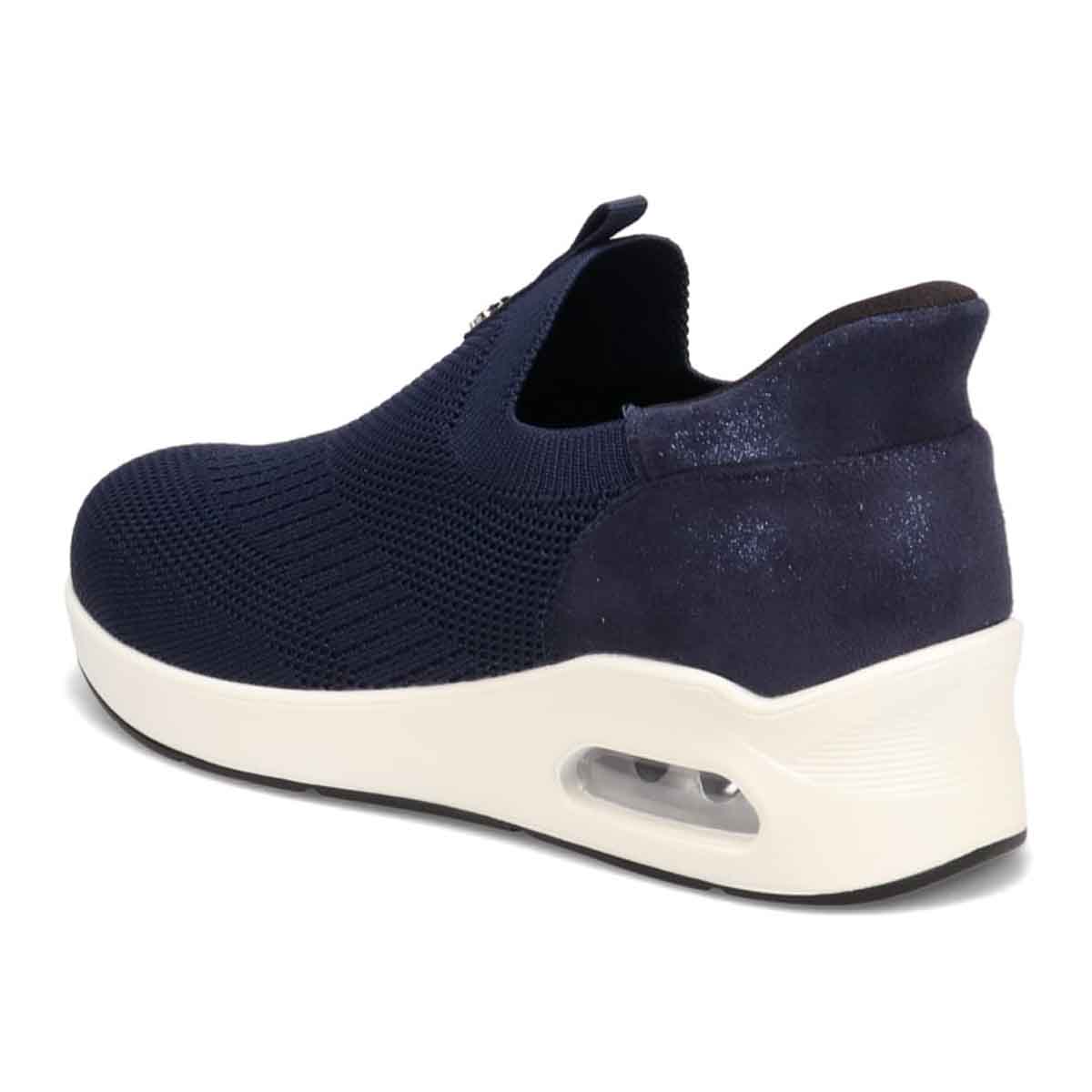 HIROKO KOSHINO FEMMEシンプルニットのスリッポンスニーカー HRL9000 NAVY 23.0