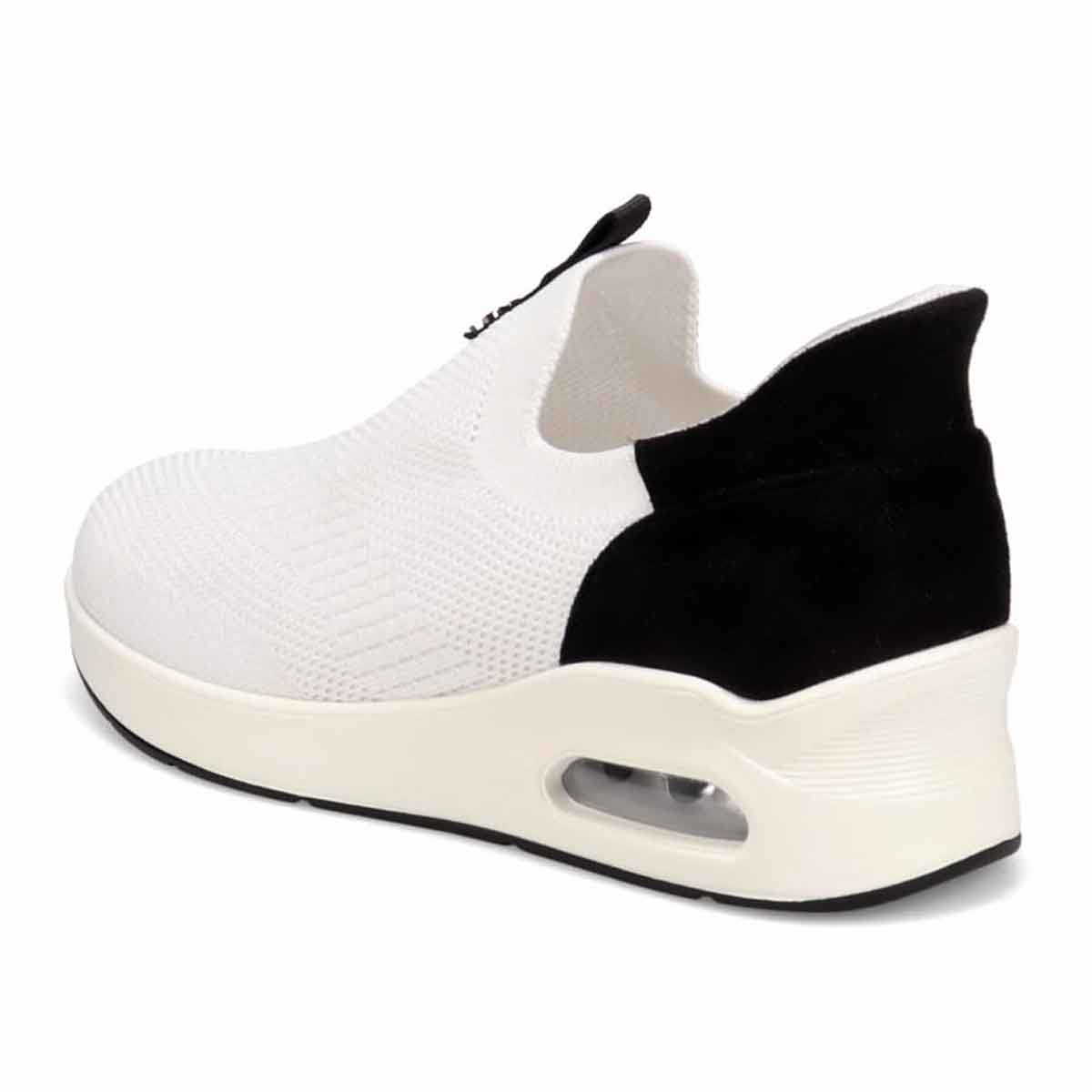 HIROKO KOSHINO FEMMEシンプルニットのスリッポンスニーカー HRL9000 WHITE/BLACK 23.0