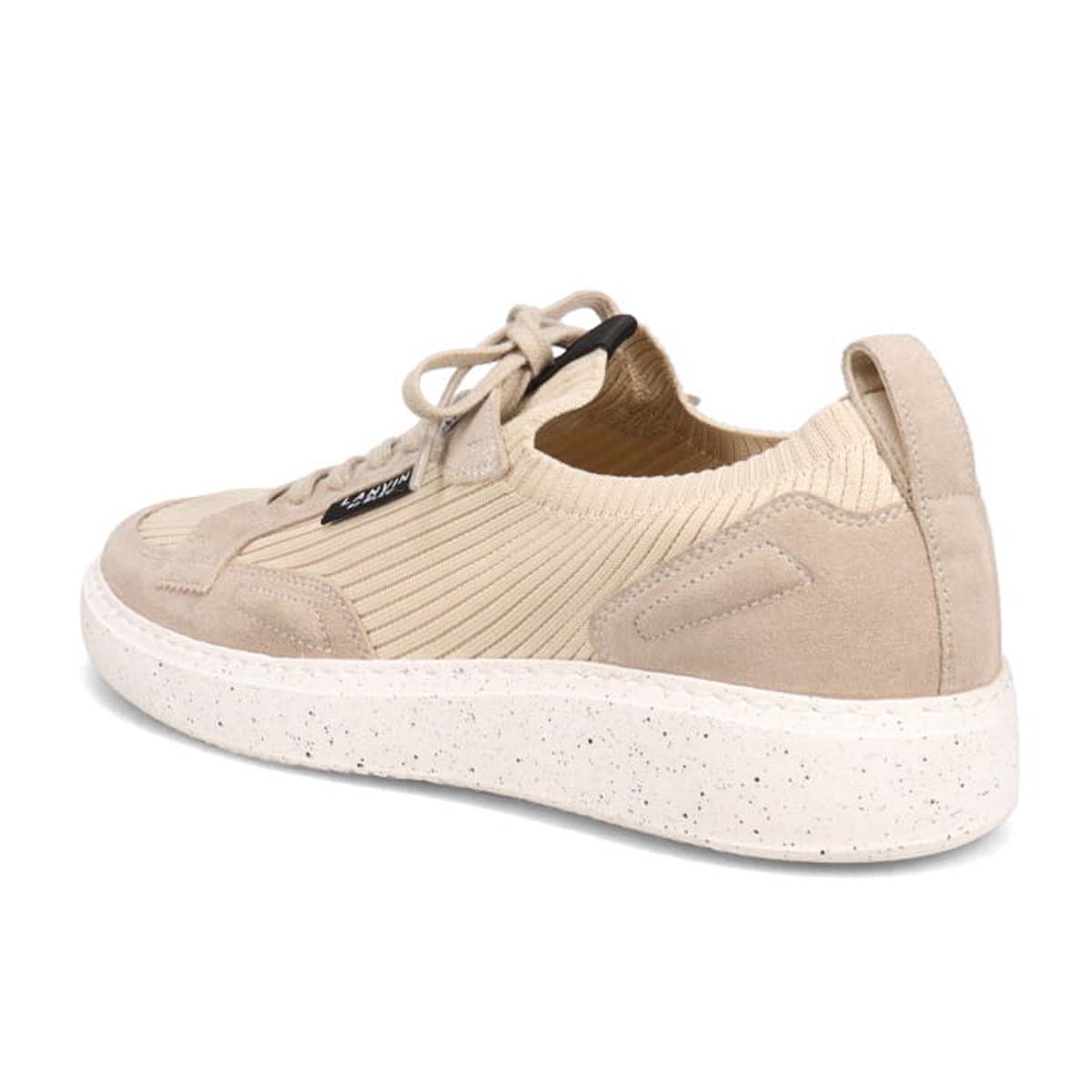 ランバンオンブルー LANVIN en Bleu 「リカバリーインソール」搭載で指圧効果により血行を115％促進。ニットスニーカー　LB1005XR BEIGE 25.0