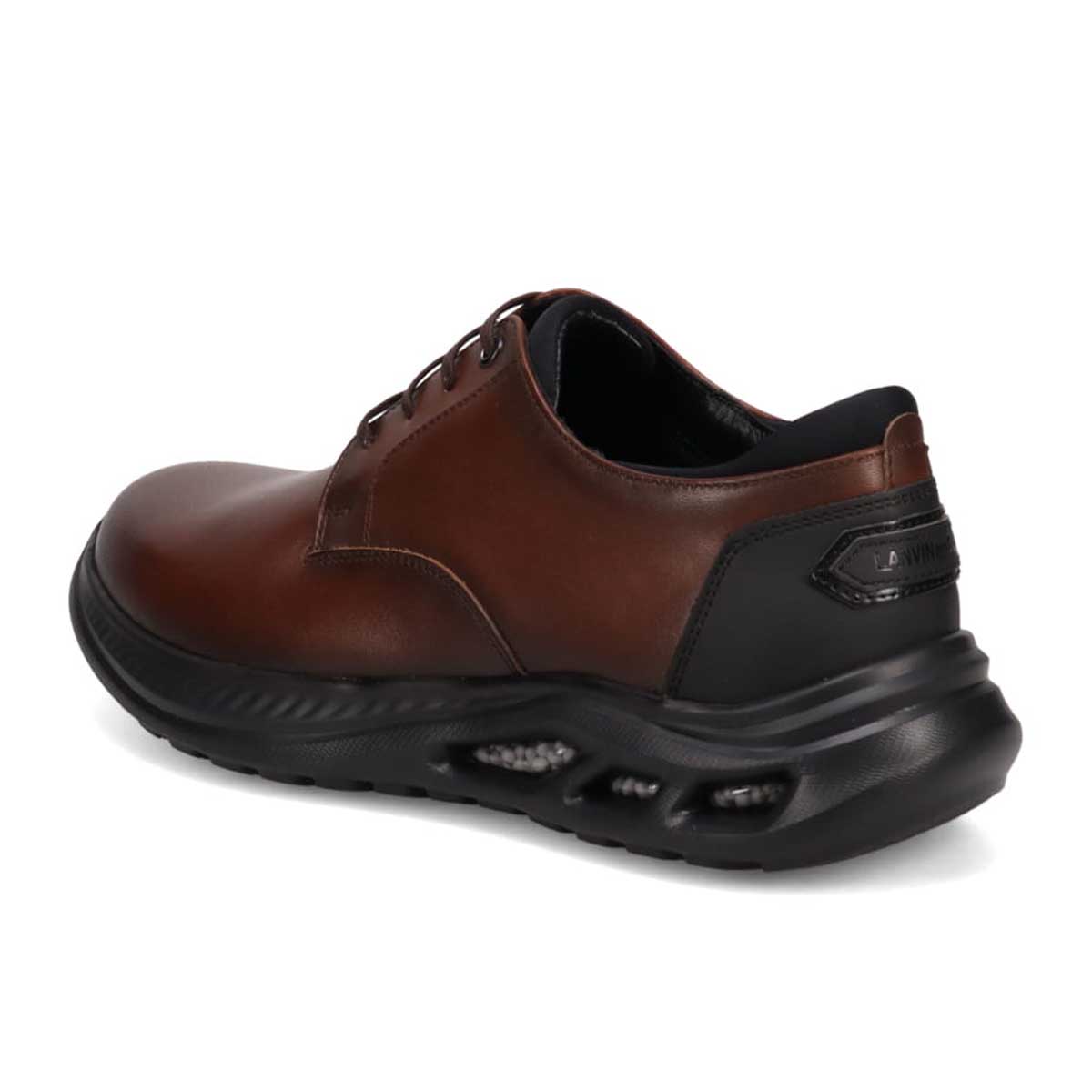 ランバンオンブルー LANVIN en Bleu 「リカバリーインソール」搭載で指圧効果により血行を115％促進。レースアップカジュアルシューズ　LB1019XR BROWN 25