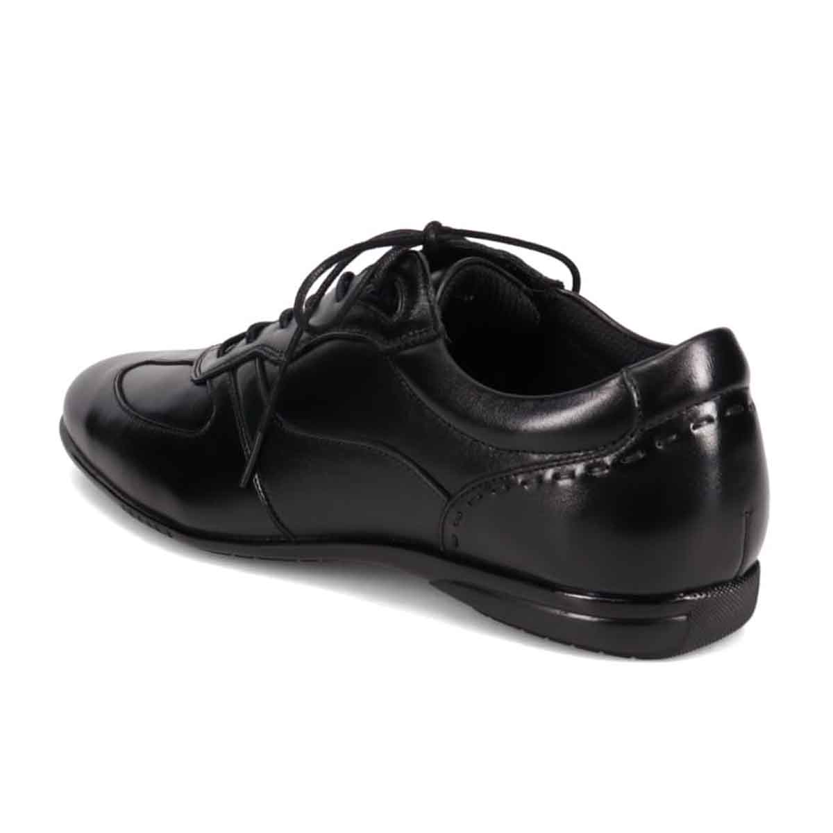 ランバンコレクション LANVIN COLLECTION 「Recovery Shiatsu Insole」搭載で指圧効果により血行をよくする。軽快な履き心地のレースアップレザーカジュアルシューズ　LV1024XR BLACK 25