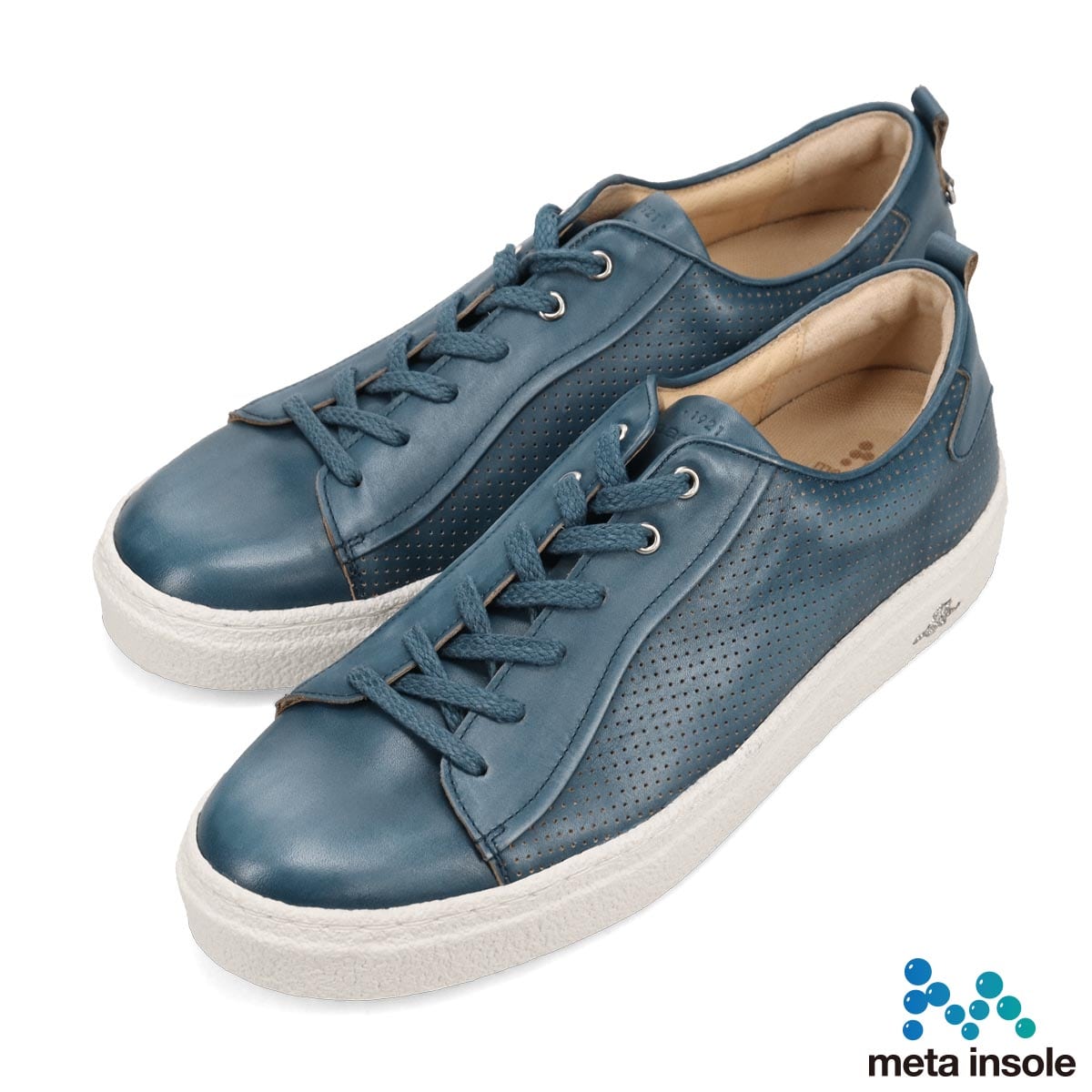 マドラス madras metaインソール搭載シューズ  カジュアルレザースニーカー　M516MT BLUE 25.0