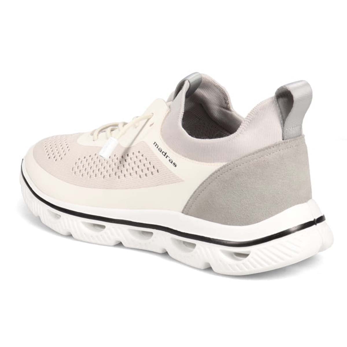 マドラス madras metaインソール搭載シューズ  カジュアル ニットスニーカー　M593MT WHITE/L-GRAY M(25.0cm～25.5cm)