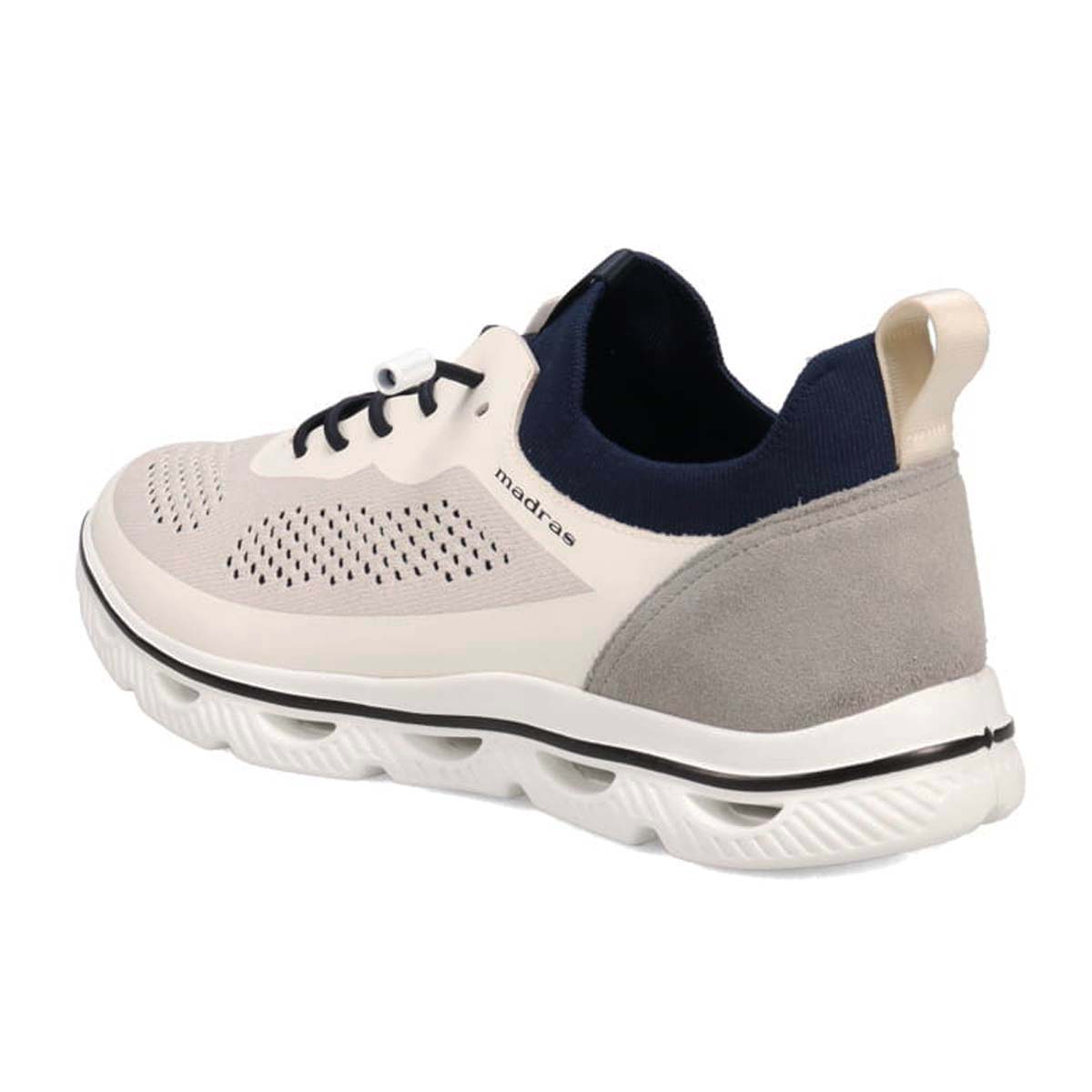 マドラス madras metaインソール搭載シューズ  カジュアル ニットスニーカー　M593MT WHITE/NAVY M(25.0cm～25.5cm)