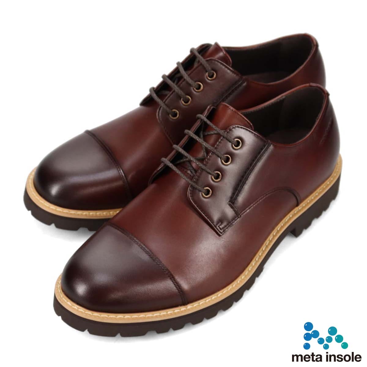 【ウィメンズサイズ】マドラス madras metaインソール搭載シューズ  レースアップカジュアルシューズ　MS651MT D-BROWN/BROWN 23.0