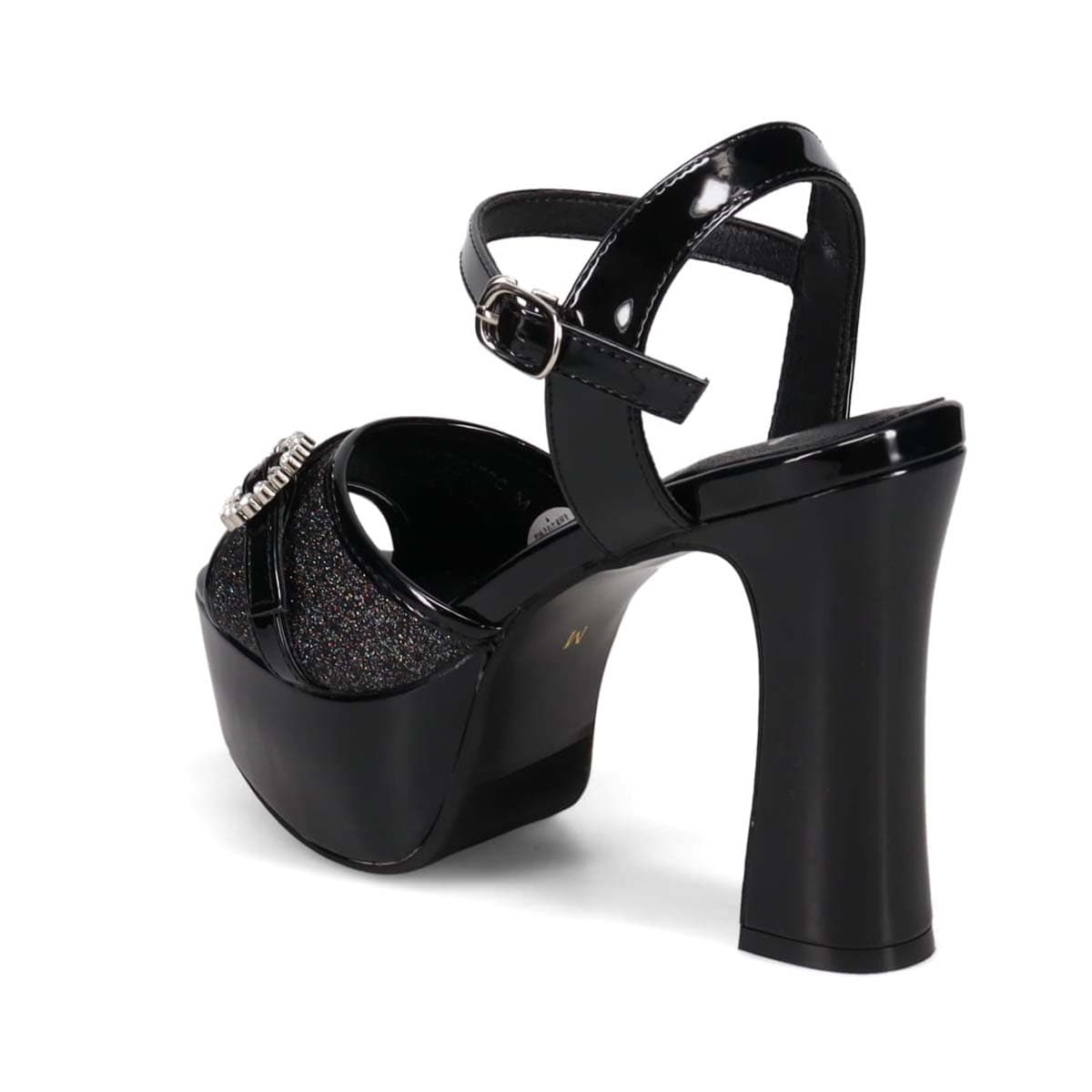 「特別な日は、足元から可愛く！」そんな願いを叶えるマドラス madras TGC in あいち・なごや 2026 出演モデル着用シューズ　厚底グリッターサンダル　MAL7582TGC BLACK M（23.0cm～23.5cm）