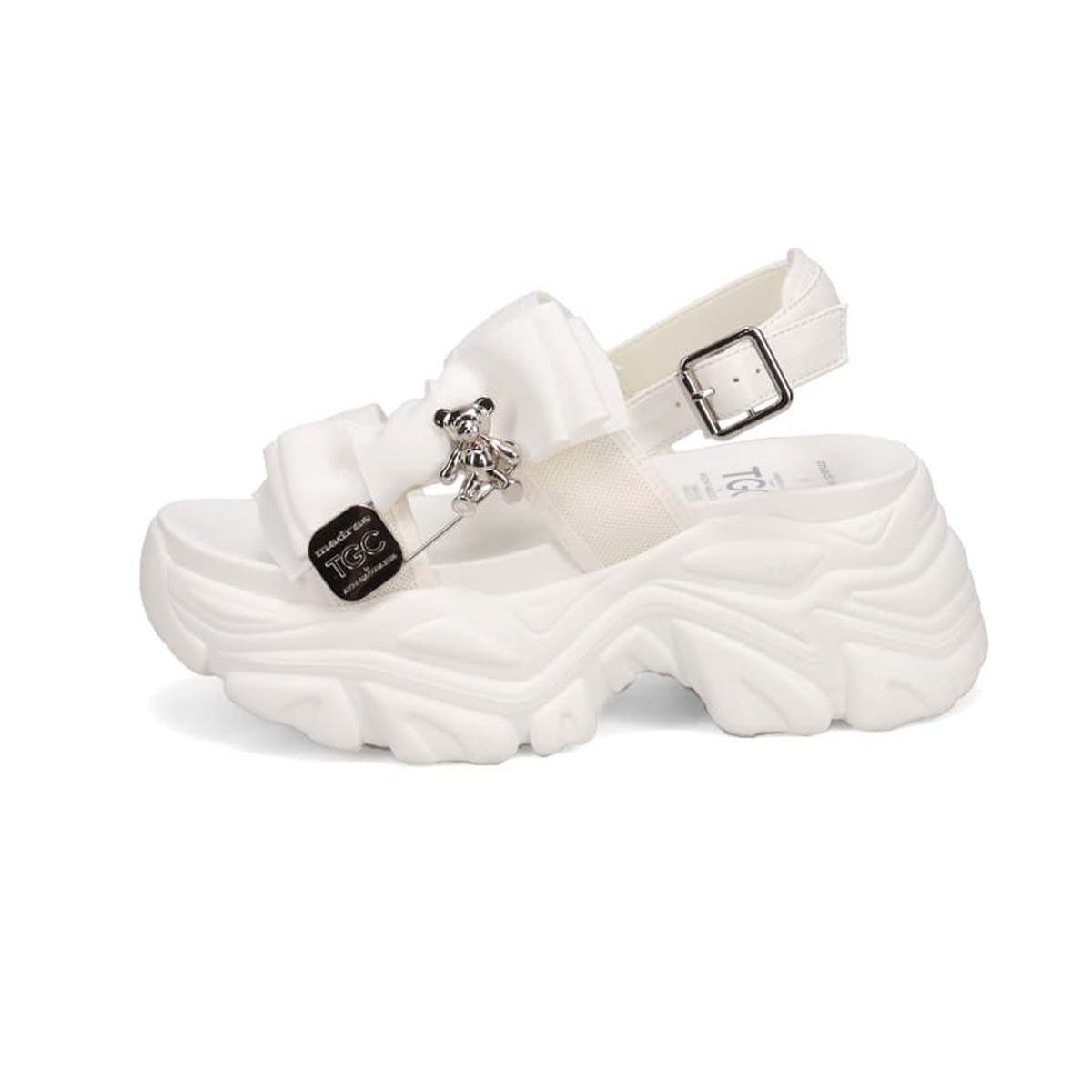 TGC×madras　最旬トレンドを履きこなす！TGC in あいち・なごや 2026 出演モデル着用シューズ　厚底サンダル　MAL7584TGC WHITE 37（23.0cm～23.5cm）