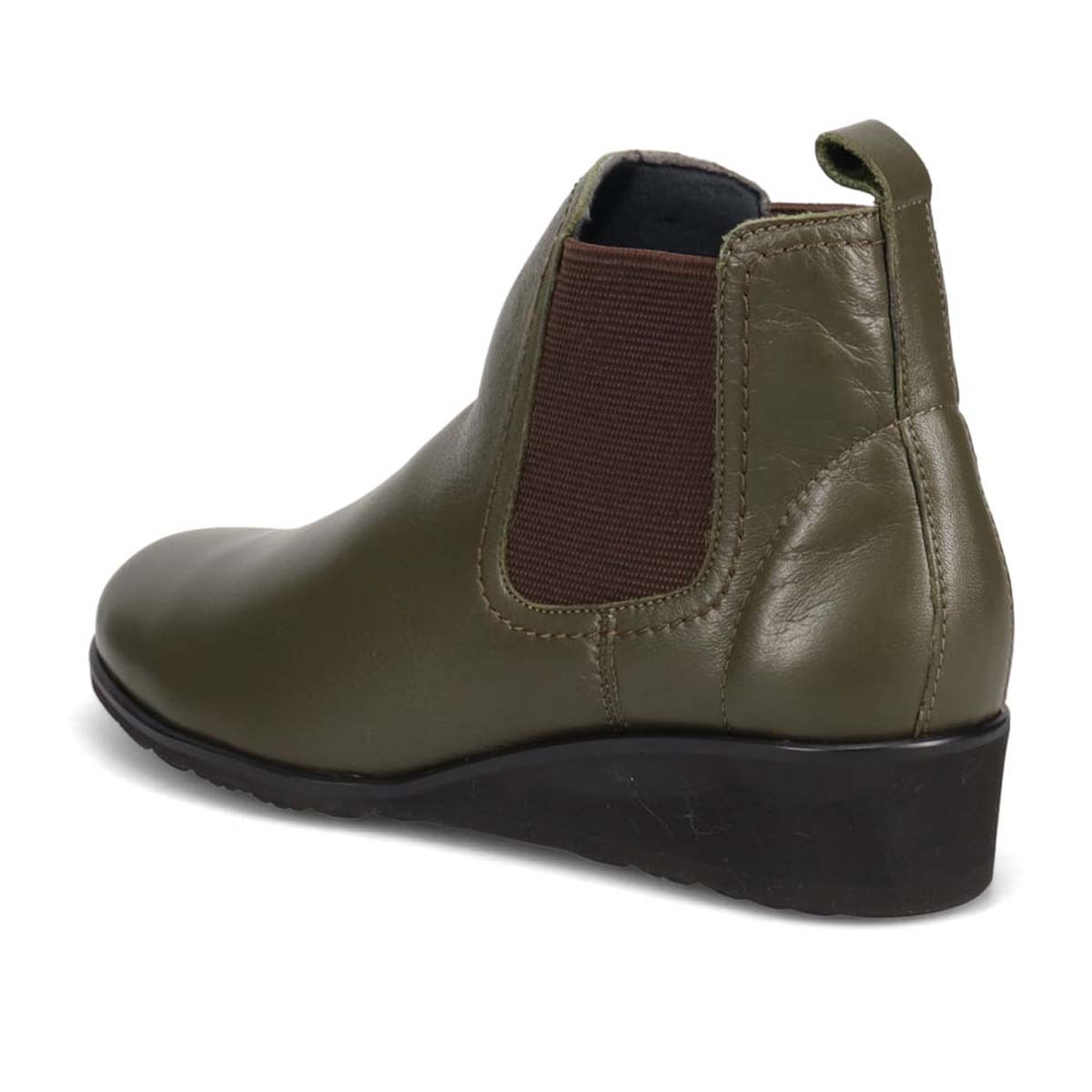 【抗菌加工】ミッシー デ ミッシー missy des missy しっとり＆ソフトなさわり心地が特徴の牛革を使用した ショート丈 サイドゴアブーツ  MMD4631A KHAKI 23