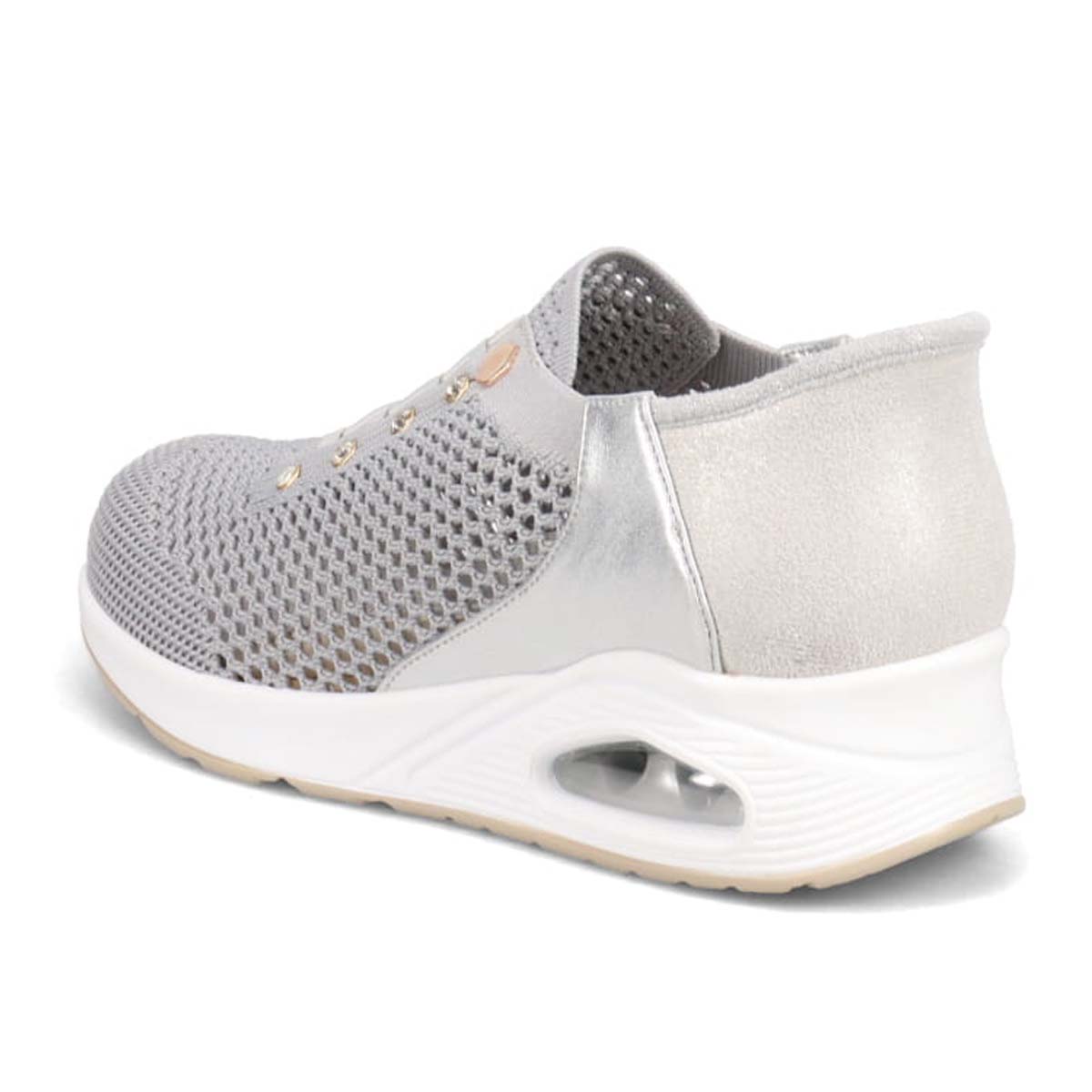 ミッシーデミッシー missy des missy スッと履ける ビジューニットスニーカー　MMD6202 GRAY 23.0