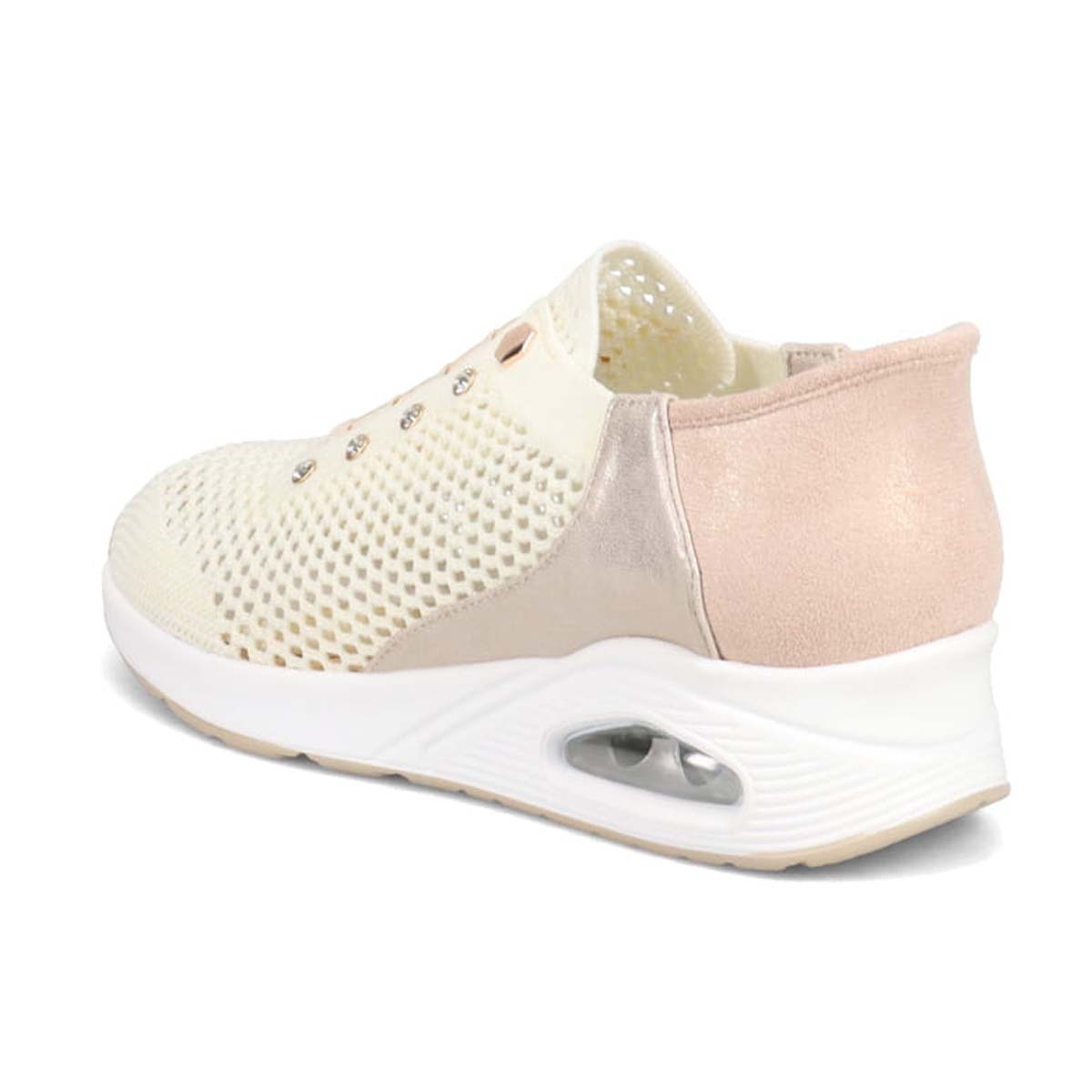 ミッシーデミッシー missy des missy スッと履ける ビジューニットスニーカー　MMD6202 IVORY 23.0