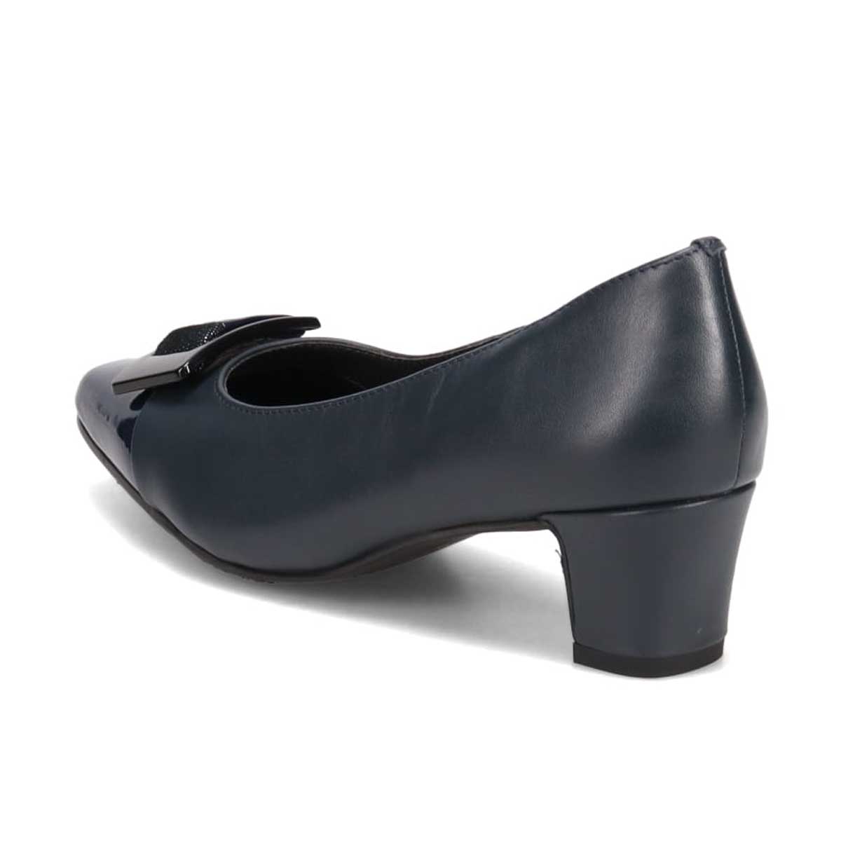 ミッシー デ ミッシー missy des missy ラインの綺麗なバックルモーチーフ飾り付き NEWデザインパンプス MMD7502 NAVY/NAVY 23.0