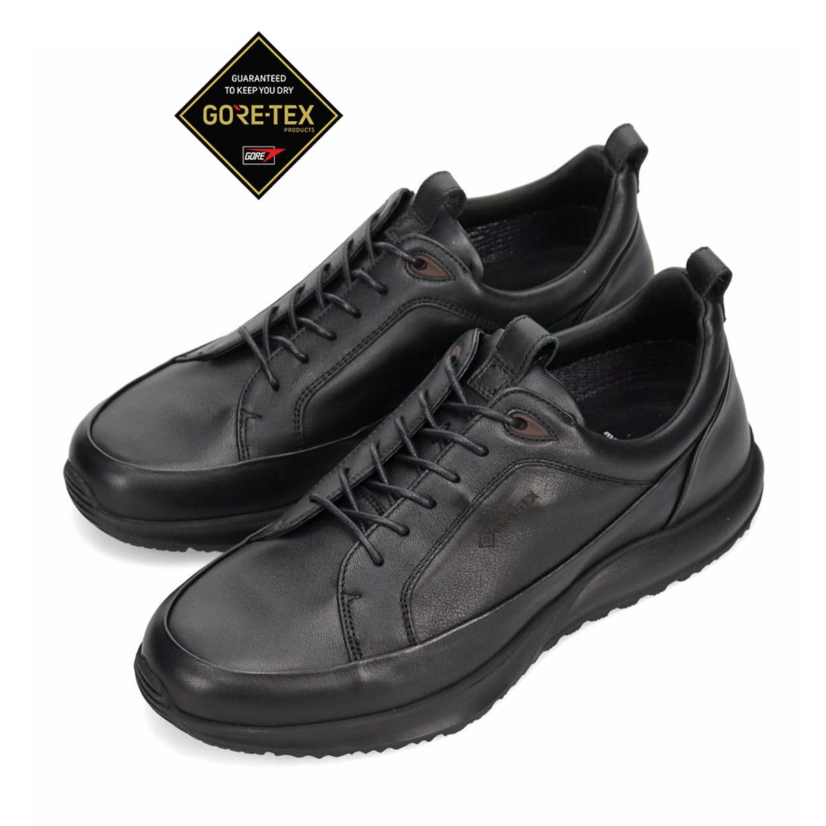 【GORE-TEX】マドラスウォーク madrasWalk　全天候快適なレザースニーカー　MW7600 BLACK 25.0