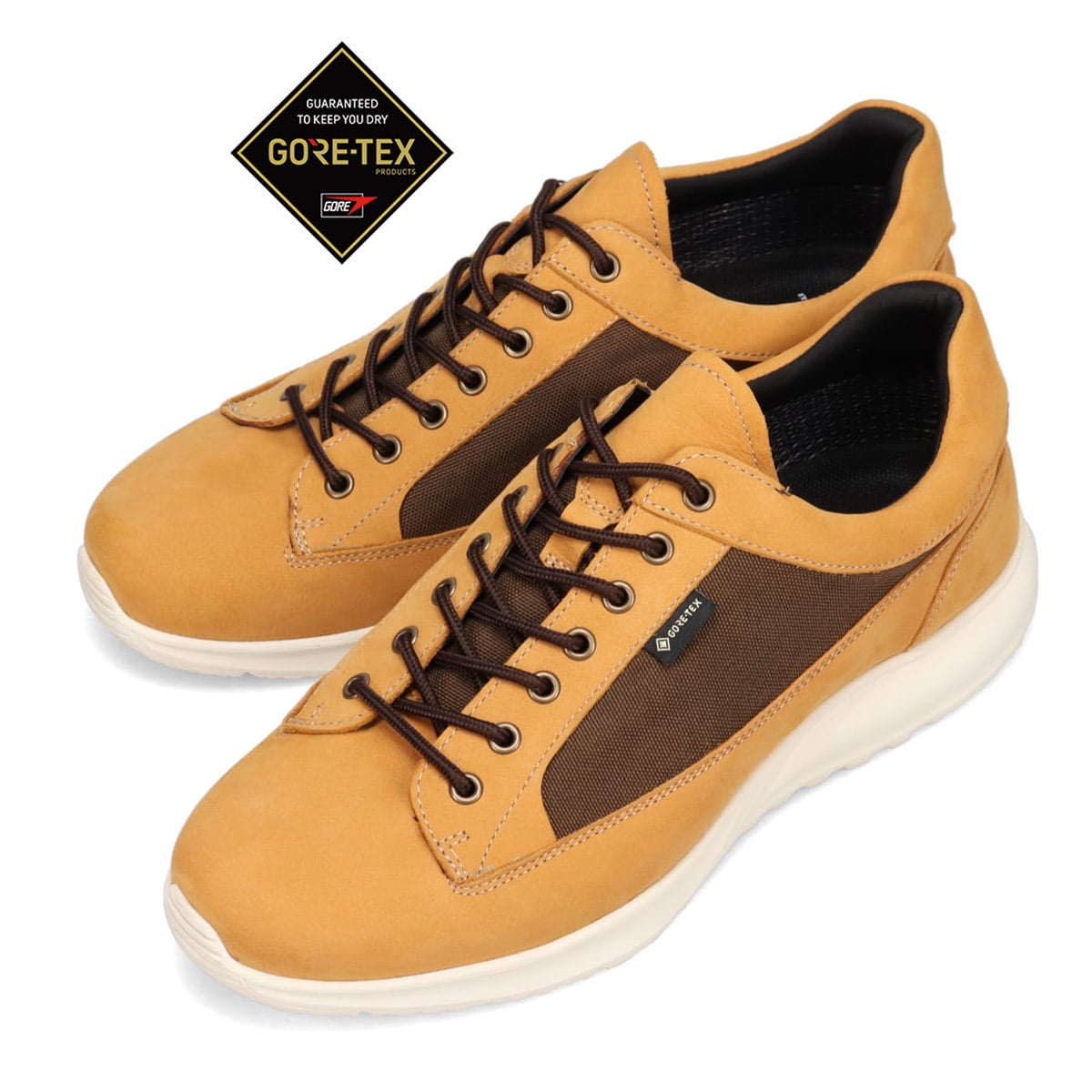 【GORE-TEX】マドラスウォーク madrasWalk　全天候快適なレザースニーカー　MW7602 YELLOW/C 25.0