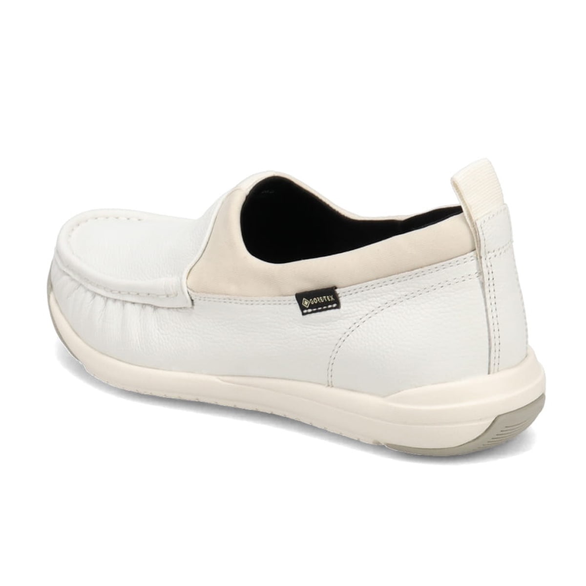 【GORE-TEX】マドラスウォーク madras Walk 「Recovery Shiatsu Insole」搭載で指圧効果により血行をよくする。ゴアテックス・モカシンスリッポンシューズ　MWL1021R WHITE 23.0