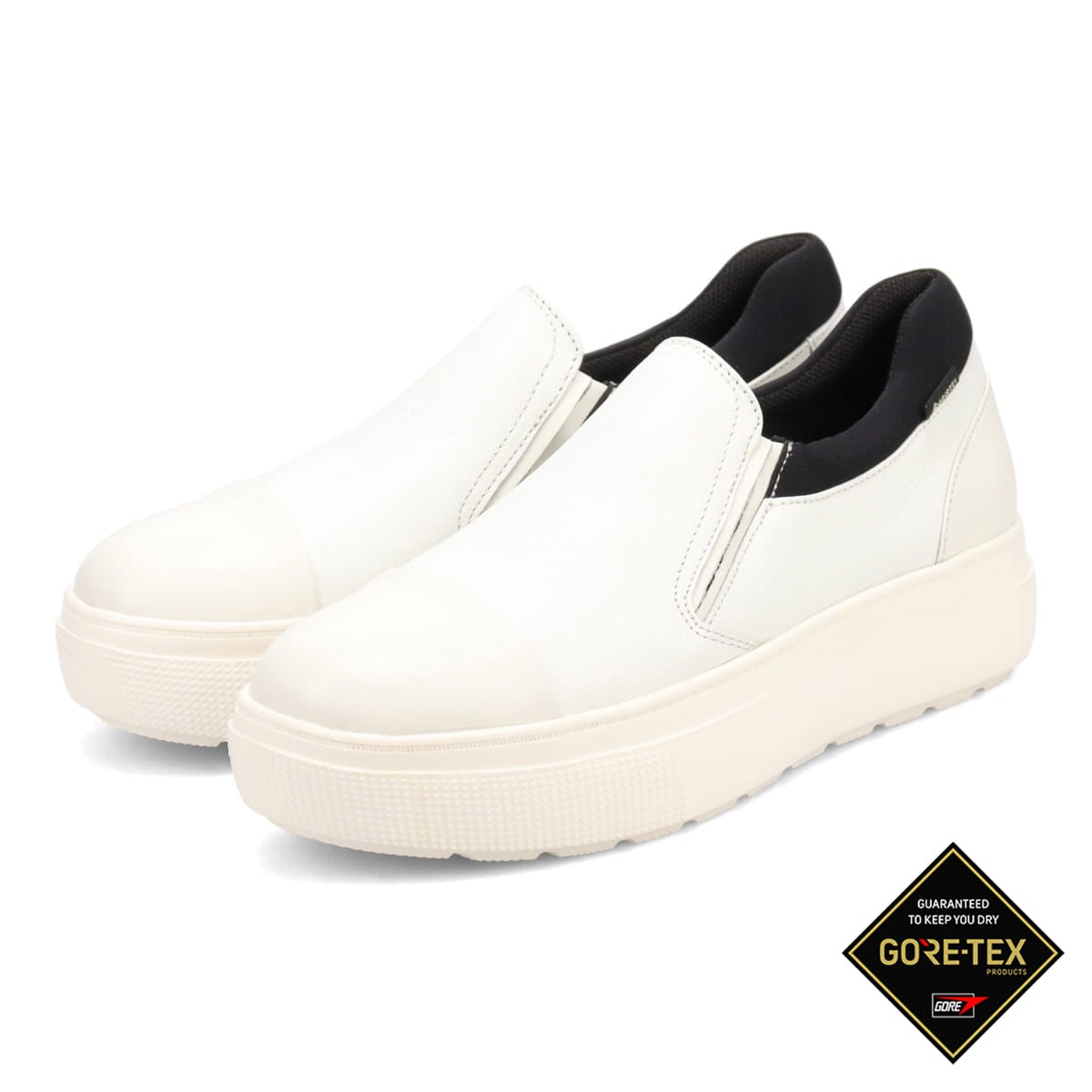 【GORE-TEX】マドラスウォーク madras Walk　厚底レザースリッポンスニーカー  MWL1024 IVORY 23.0