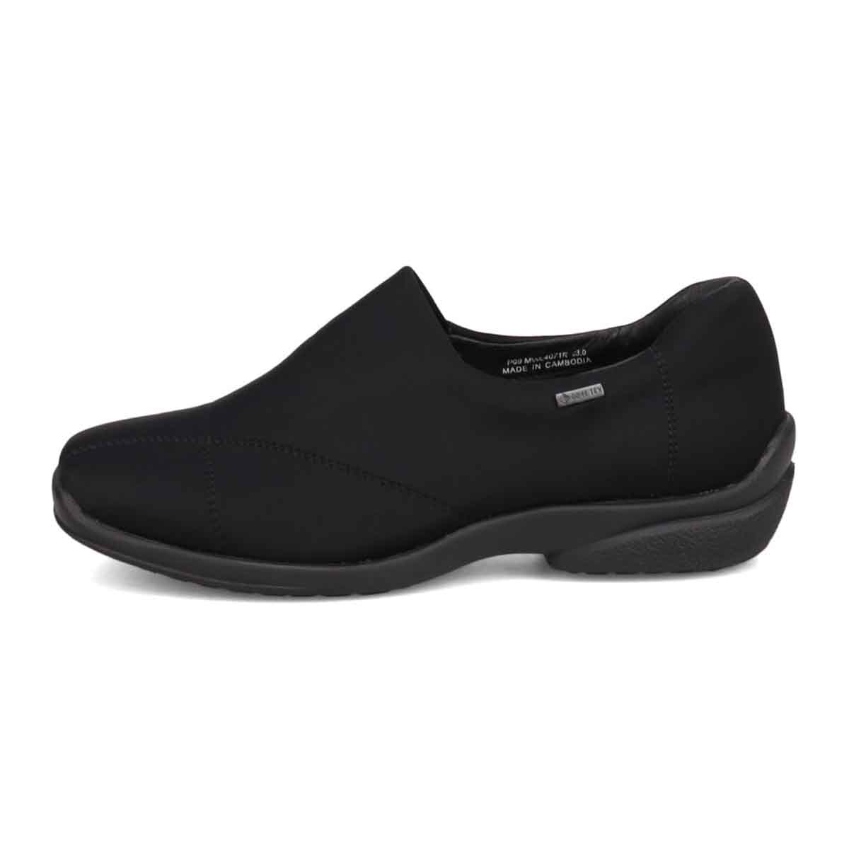 【GORE-TEX×防滑】madras Walk「Recovery Shiatsu Insole」搭載　指圧効果により血行をよくする。スクエアトゥスリッポンシューズ MWL4071R BLACK 23.0