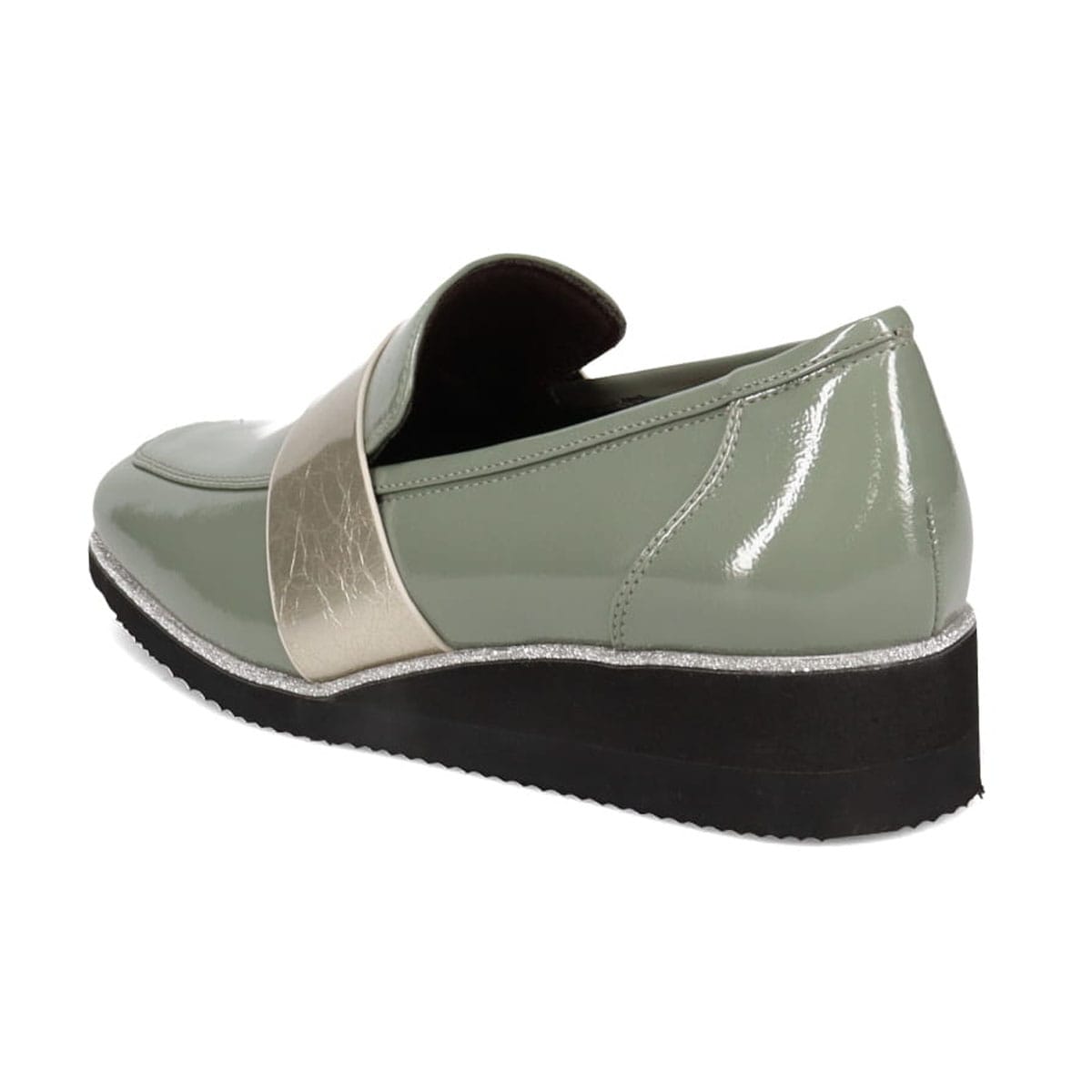 テーン tehen クッションインソールで履き心地抜群、きれいめローファー　TN1775 GRAY-ENAMEL 23.0