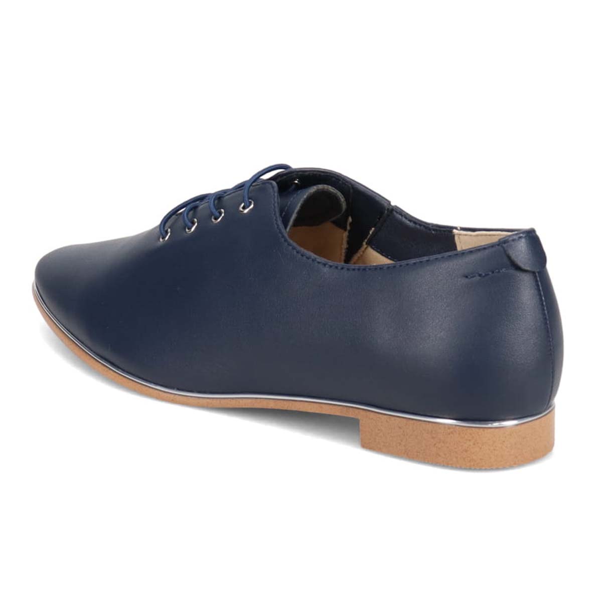 テーン tehen レースアップ ベーシックフラットパンプス　TN1801 NAVY 23.0