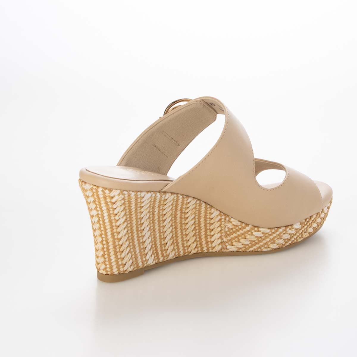 テーン tehen 旬の素材感とメタルパーツが織りなす、洗練された大人のリゾートスタイル。ウェッジ ミュールサンダル　TN1809 BEIGE 23.0