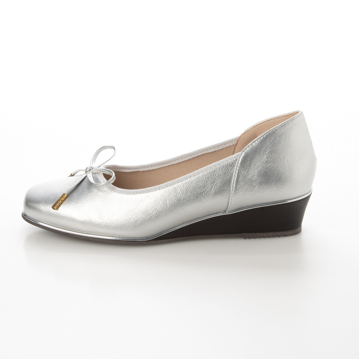 テーン tehen 柔らかアッパー♪ベーシックリボンパンプス TN4016 SILVER 23.0