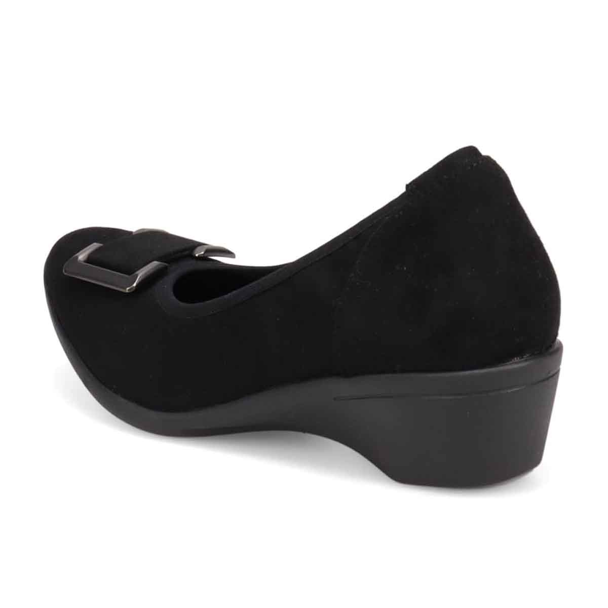 【撥水仕様】テーン tehen 5cmヒールのバックルパンプス TN4030 BLACK-SILKY M(23.0cm相当)