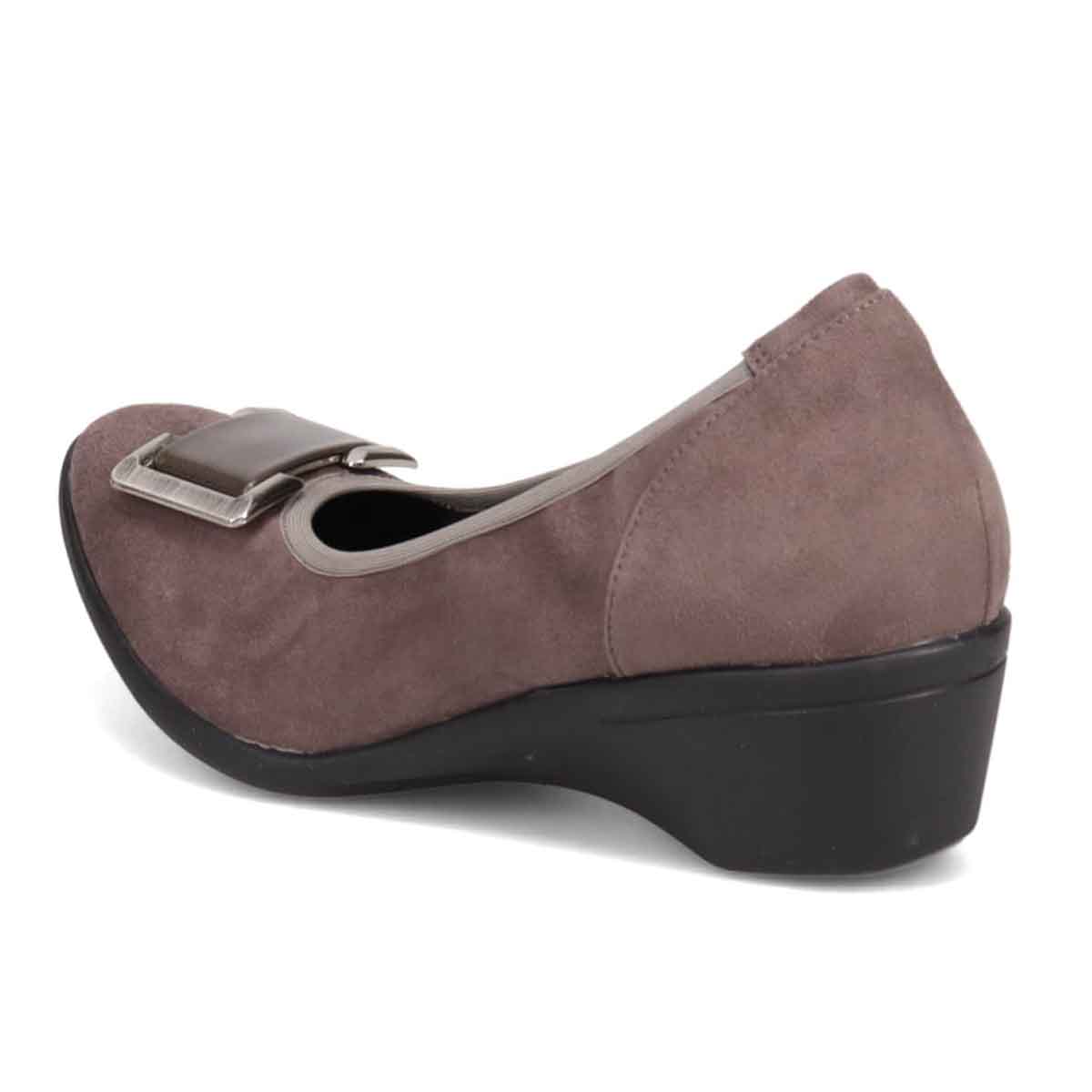 【撥水仕様】テーン tehen 5cmヒールのバックルパンプス TN4030 GRAY-SILKY M(23.0cm相当)