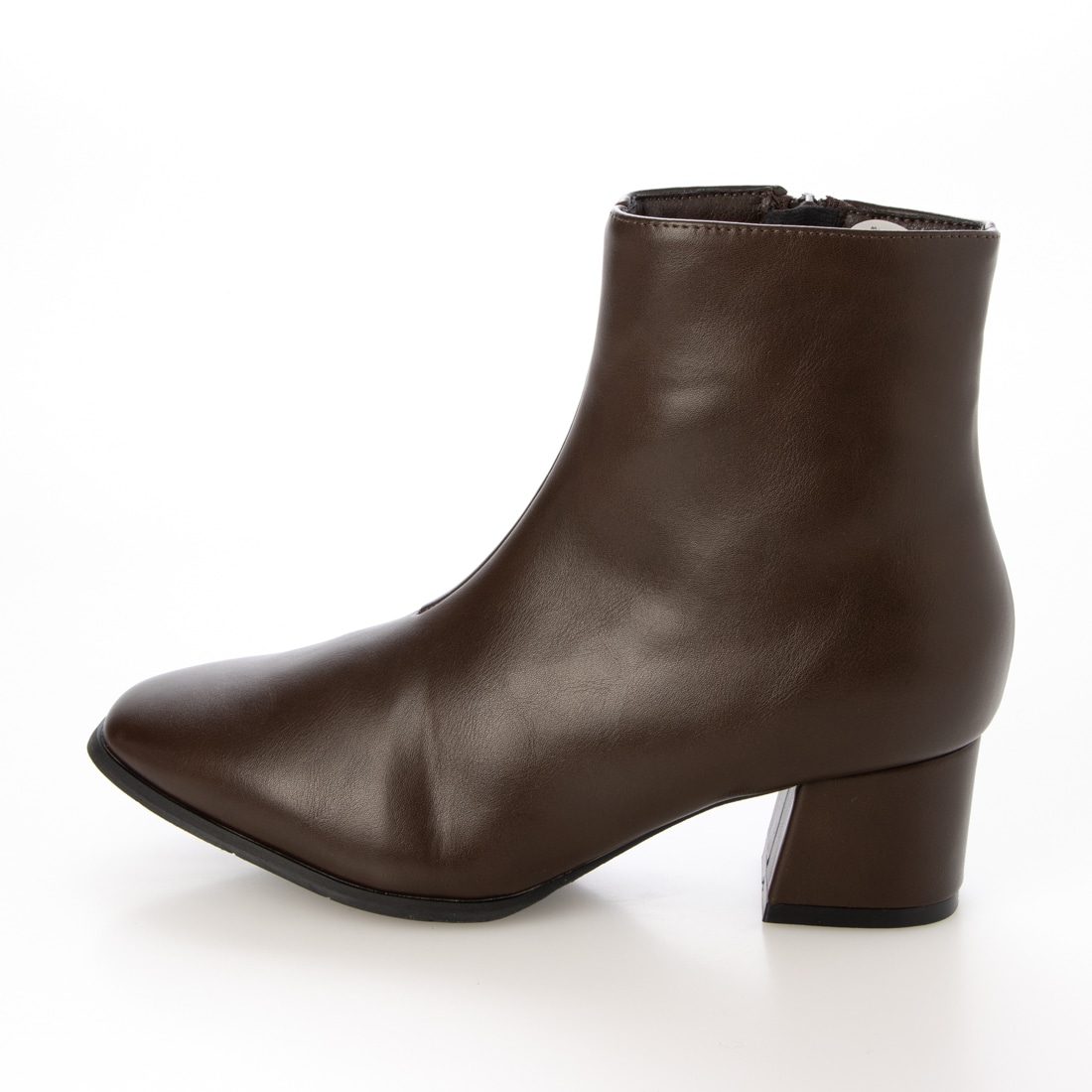 【4cm4時間防水設計】テーン tehen 現代的シルエットの5.0cmヒールショートブーツ TN4031 D-BROWN 23.0