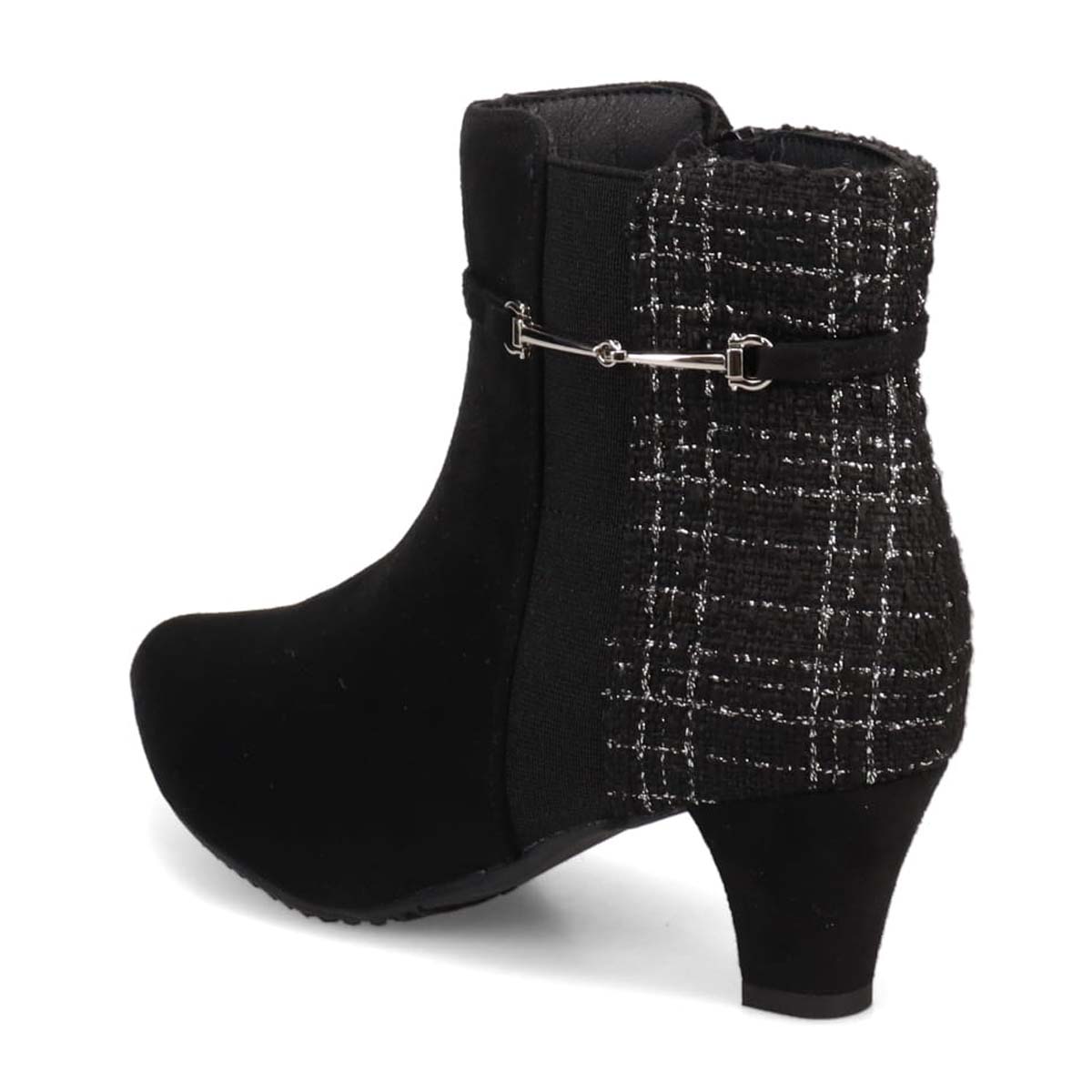 【撥水加工】テーン tehen  取り外し可能なベルト付きで2wayのデザインが楽しめる 金具付きショートブーツ　TN5012 BLACK/C 23.0