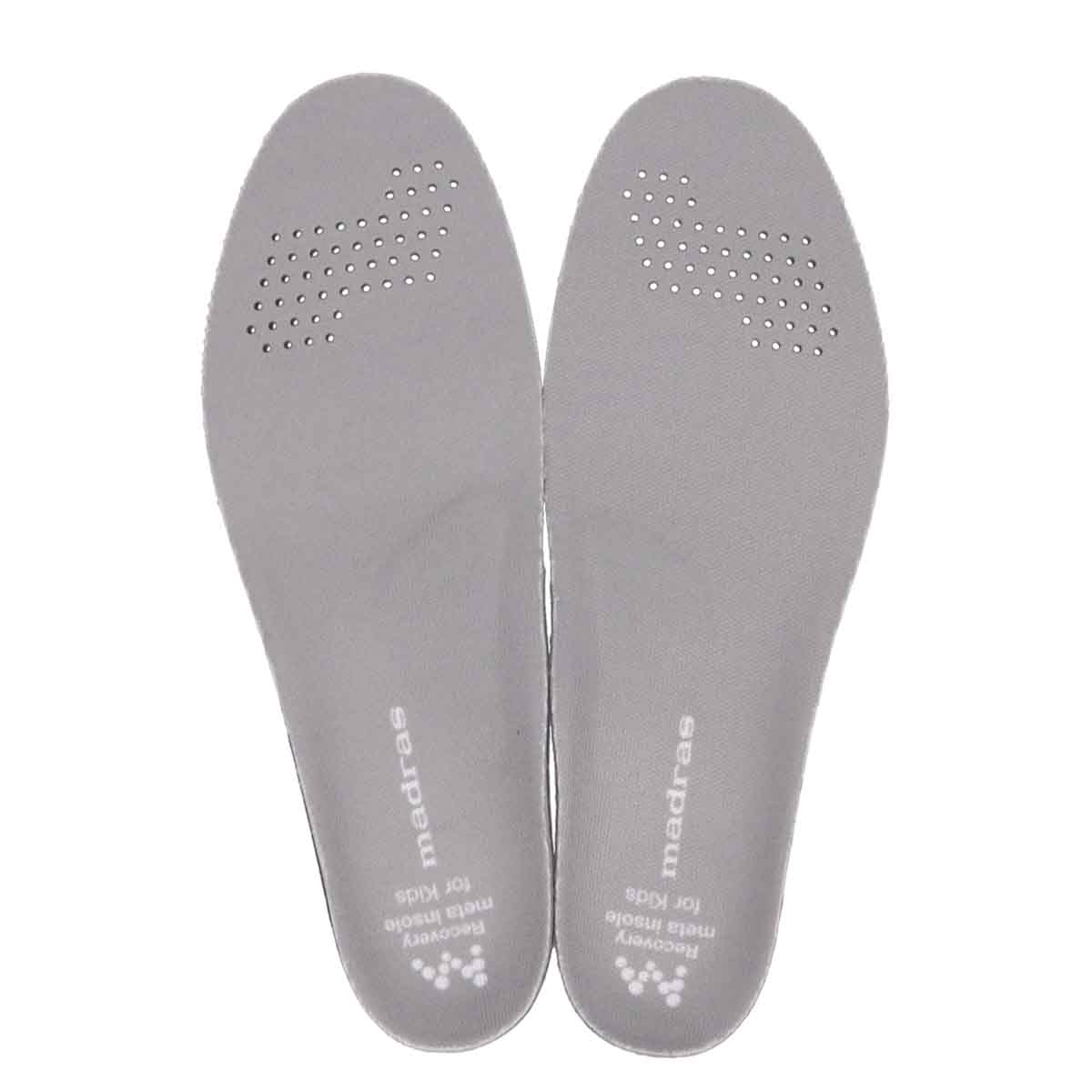 マドラス madras  Recovery meta insole for Kids【返品不可商品】 GRAY Mサイズ（22～23ｃｍ）※１１～１２歳