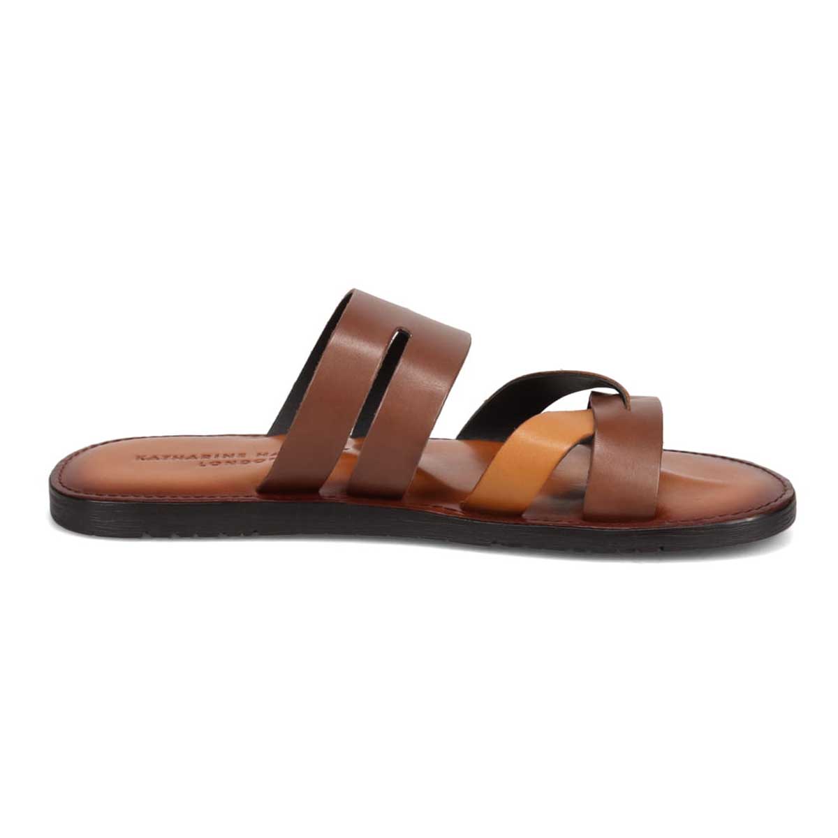 キャサリンハムネットロンドン KATHARINE HAMNETT LONDON レザーサンダル  031770 D-BROWN 25.0
