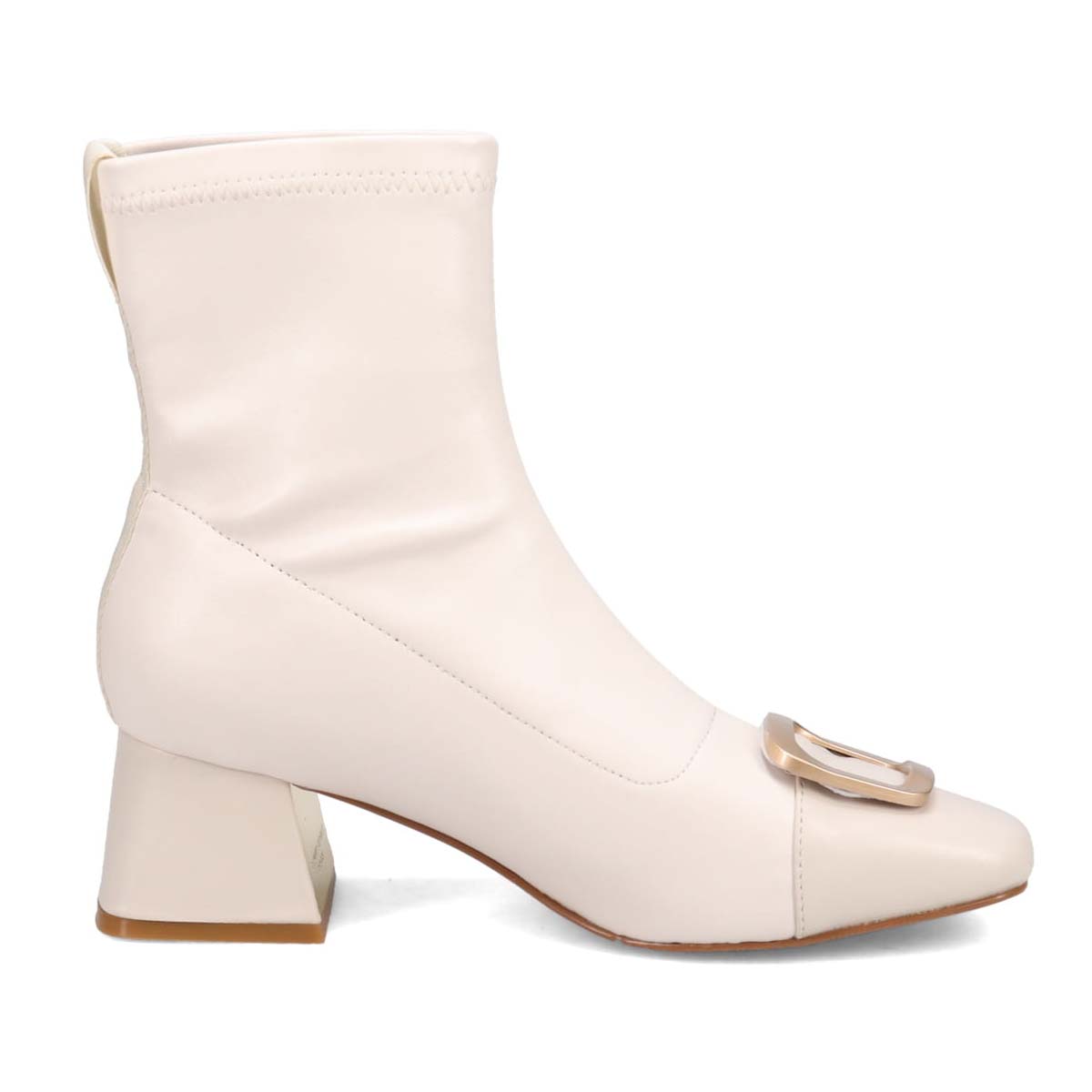 KATHARINE HAMNETT LONDON　スクエアトゥストレッチブーツ 041533 WHITE 23.0