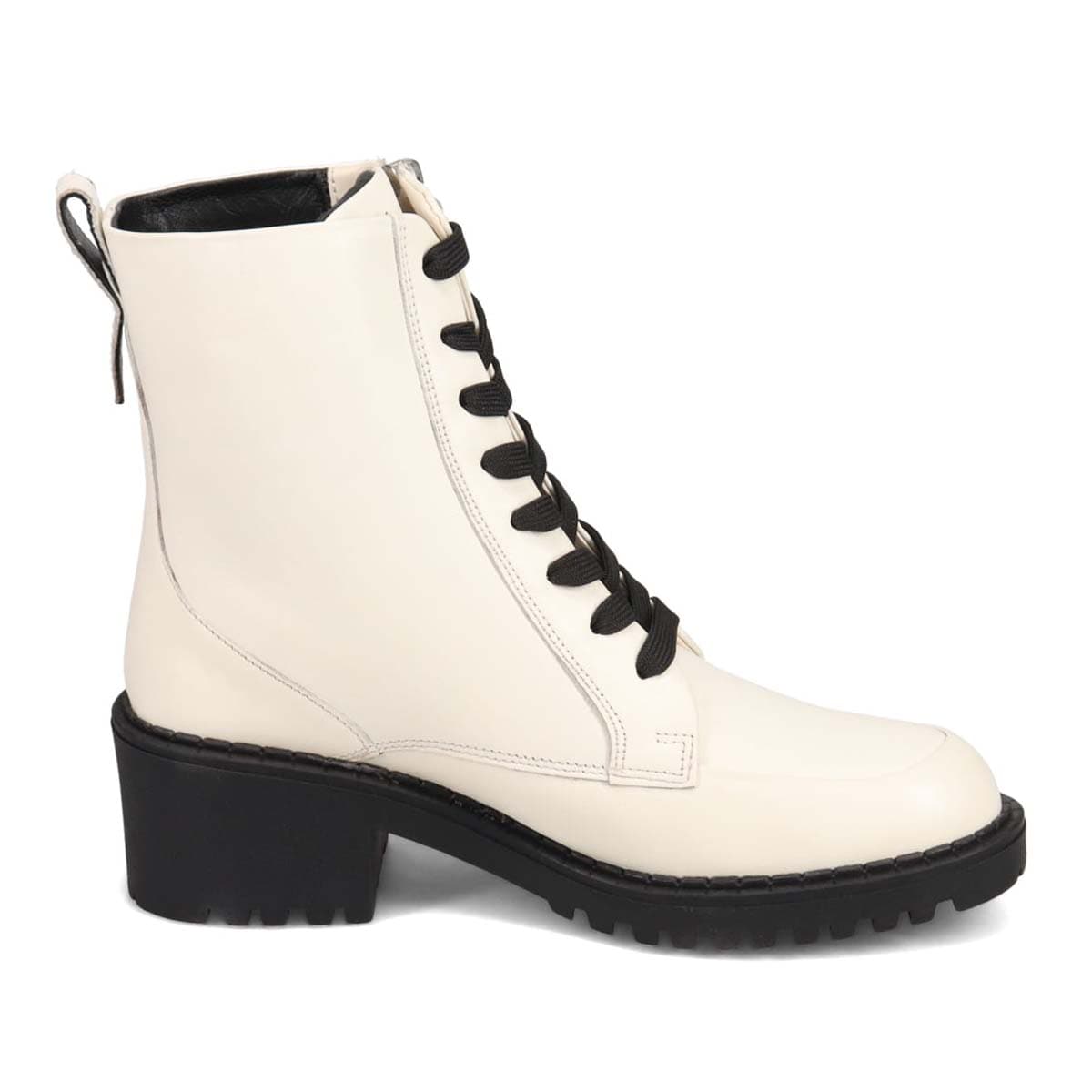 KATHARINE HAMNETT LONDON　厚底レースアップブーツ 048107 WHITE 23.0