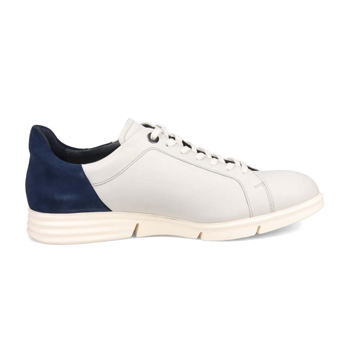 ランバンオンブルー LANVIN en Bleu 「リカバリーインソール」搭載で指圧効果により血行を115％促進。 レースアップ レザースニーカー  086493R WHITE 25.0