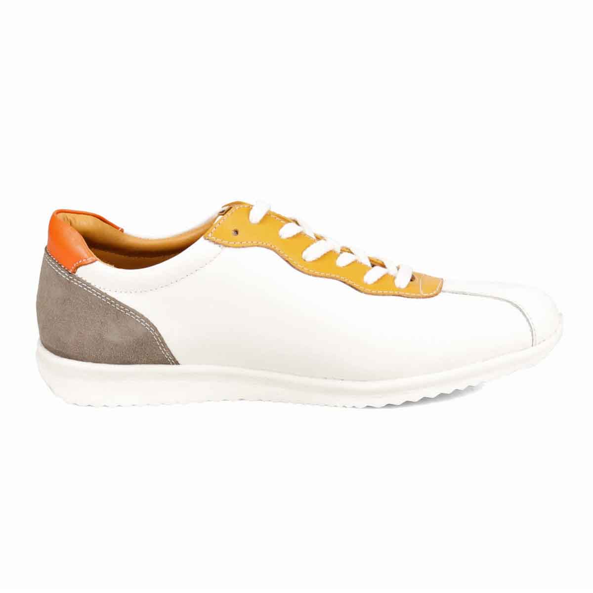 カステルバジャック CASTELBAJAC　セメント製法 レザーレトロスタイルスニーカー  12309 WHITE 25.0