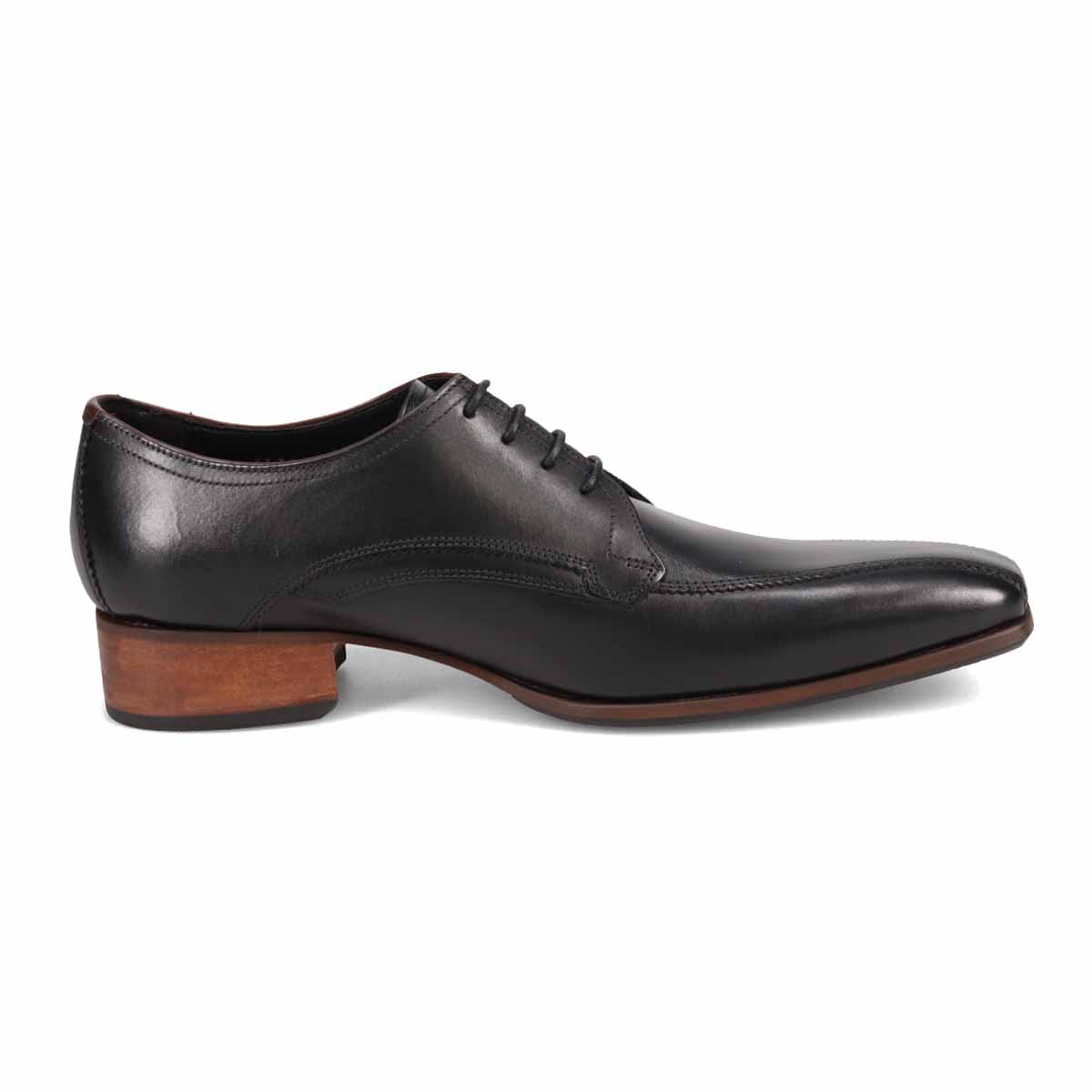 キャサリンハムネットロンドン KATHARINE HAMNETT LONDON  ロングノーズ・外羽根スワールモカドレスシューズ  31733 BLACK 25.0