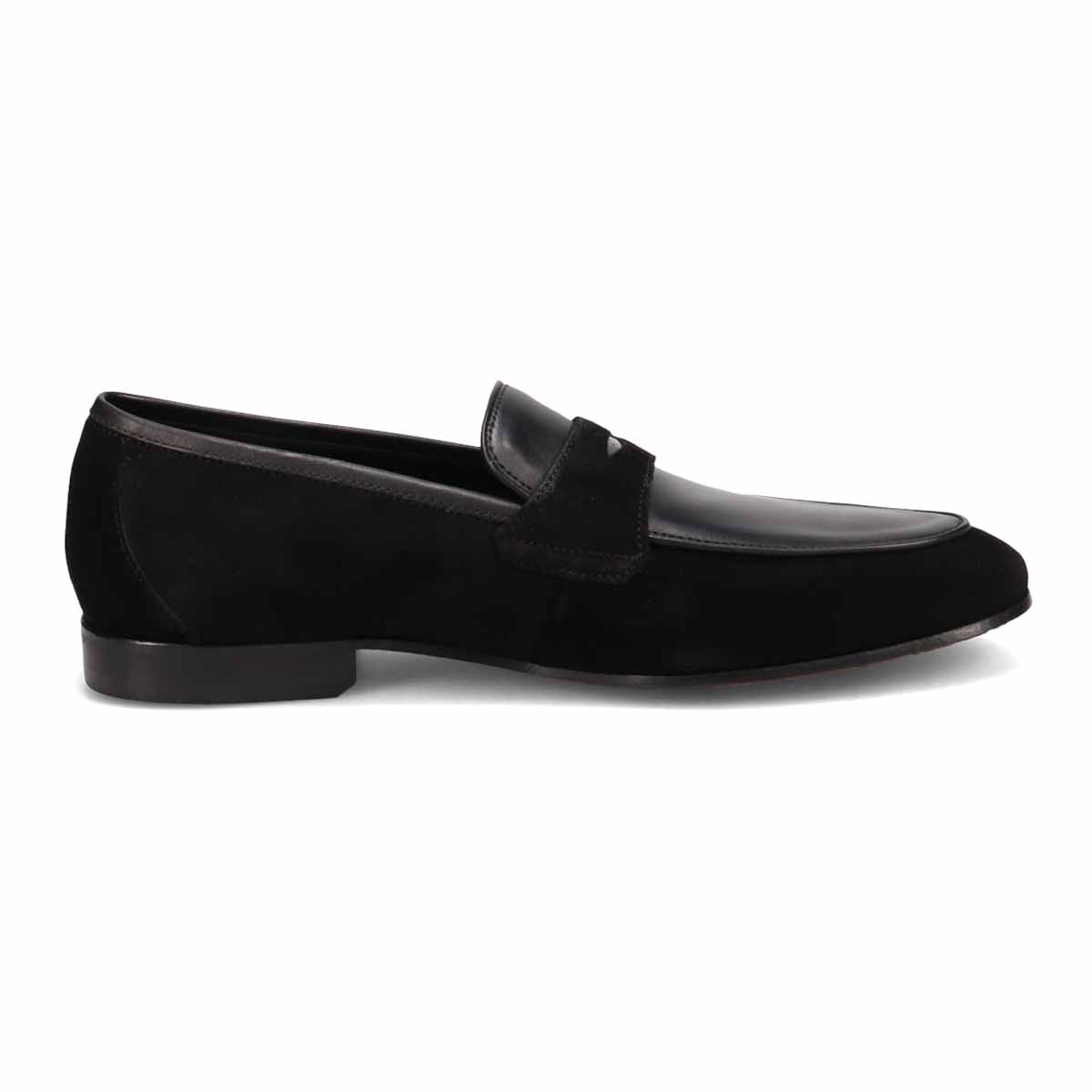 ランバンコレクションLANVIN COLLECTION  ラウンドトウコンビネーションローファー  83479 BLACK 25.0